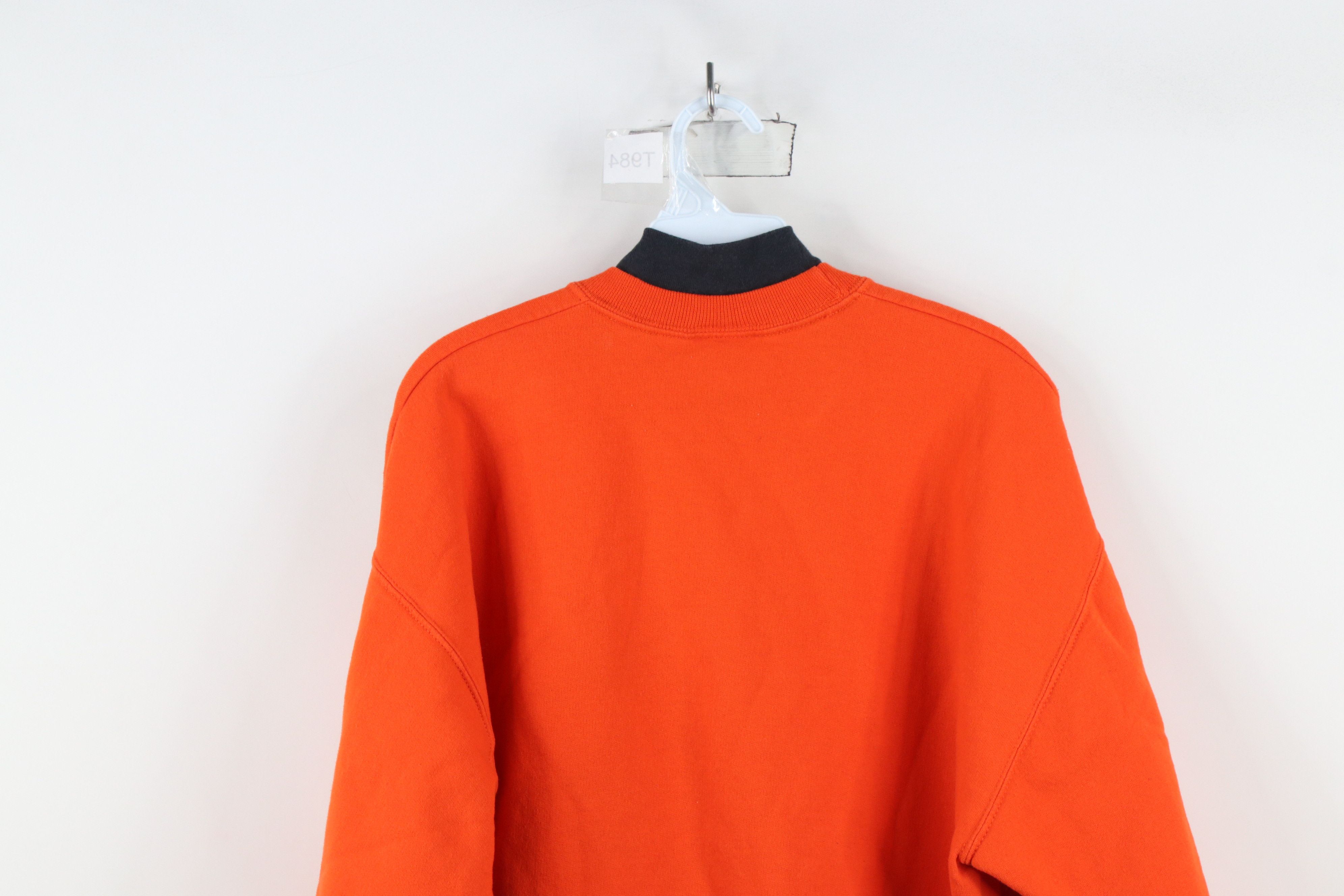 Vintage Vintage 90s Streetwear Halloween Witch Sweatshirt Orange Size L / US 10 / IT 46 - 10 Thumbnail