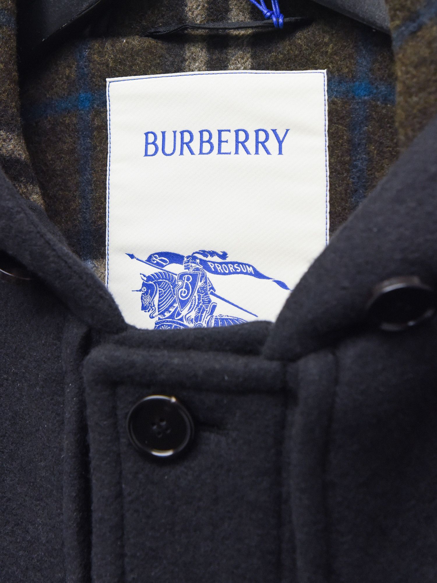 Burberry BURBERRY Mens Hooded Wool Duffle Coat Size US L / EU 52-54 / 3 - 4 Thumbnail