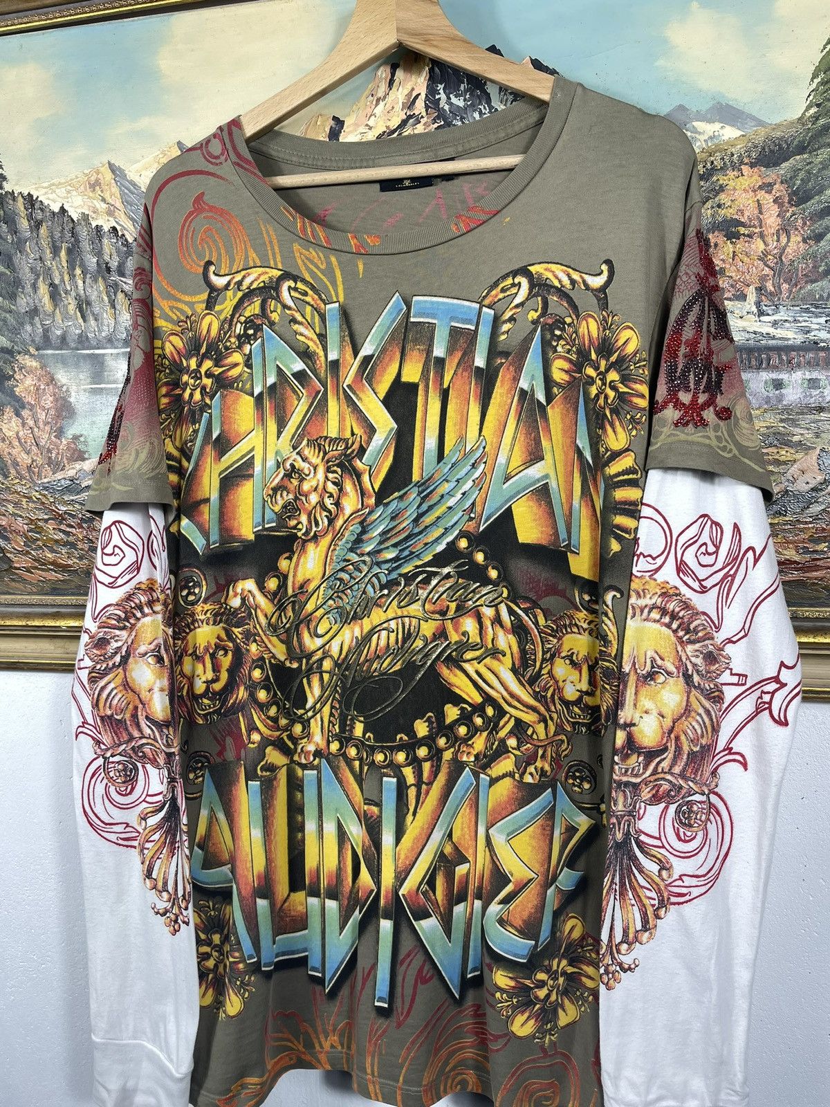 Christian Audigier Christian Audigier Retro 00s Loose Tee Sweatshirt Cyber Size US L / EU 52-54 / 3 - 5 Thumbnail