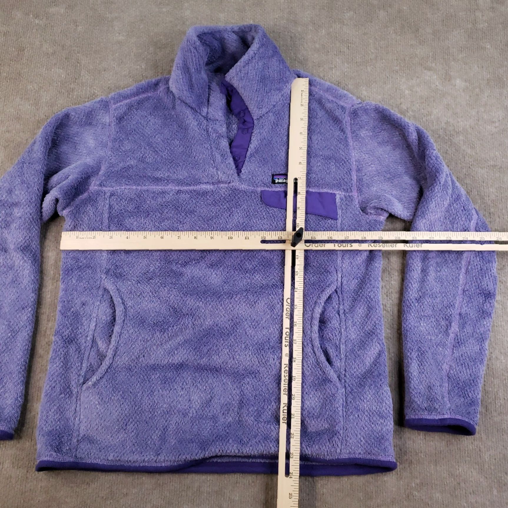 Patagonia Patagonia Sweater Womens Medium Purple Pullover Fleece Pockets 1/4 Zip Mock Neck Casual Outdoor Ski Size M / US 6-8 / IT 42-44 - 2 Thumbnail