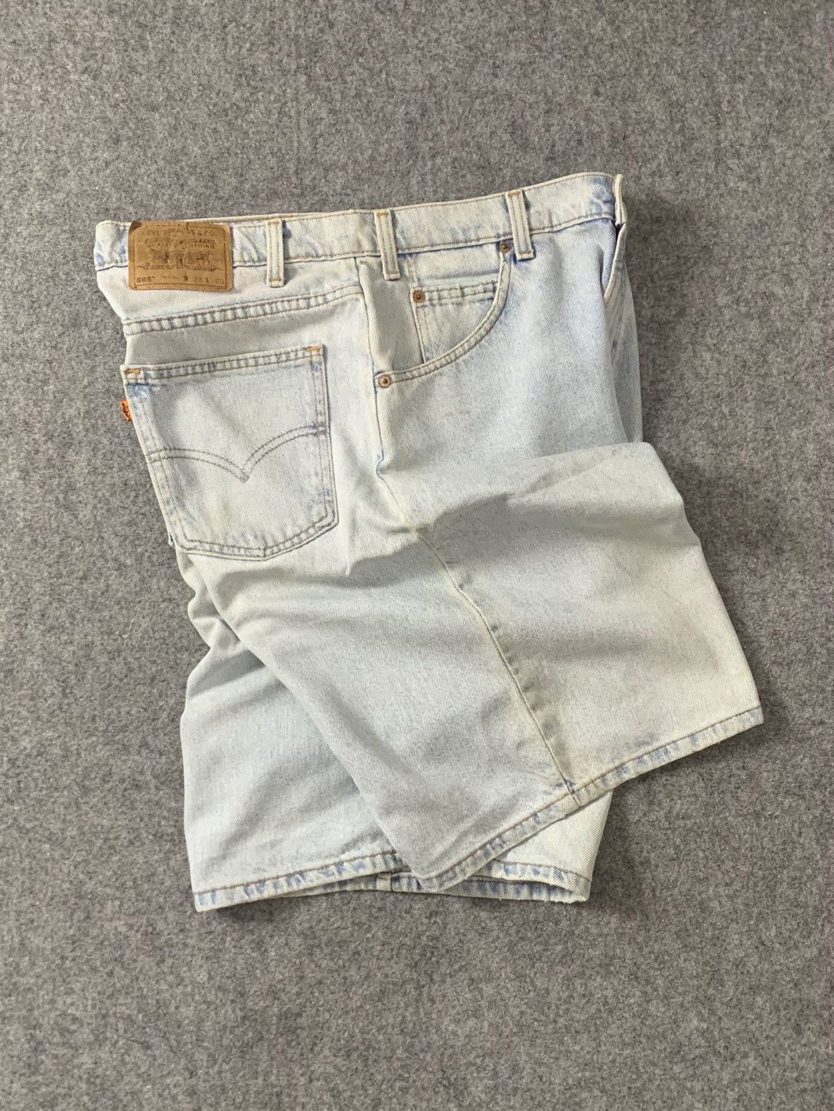 Levi's Vintage Blue Wash 'Levi's 565' Y2K Baggy Fit Jortspants Size US 32 / EU 48 - 5 Thumbnail