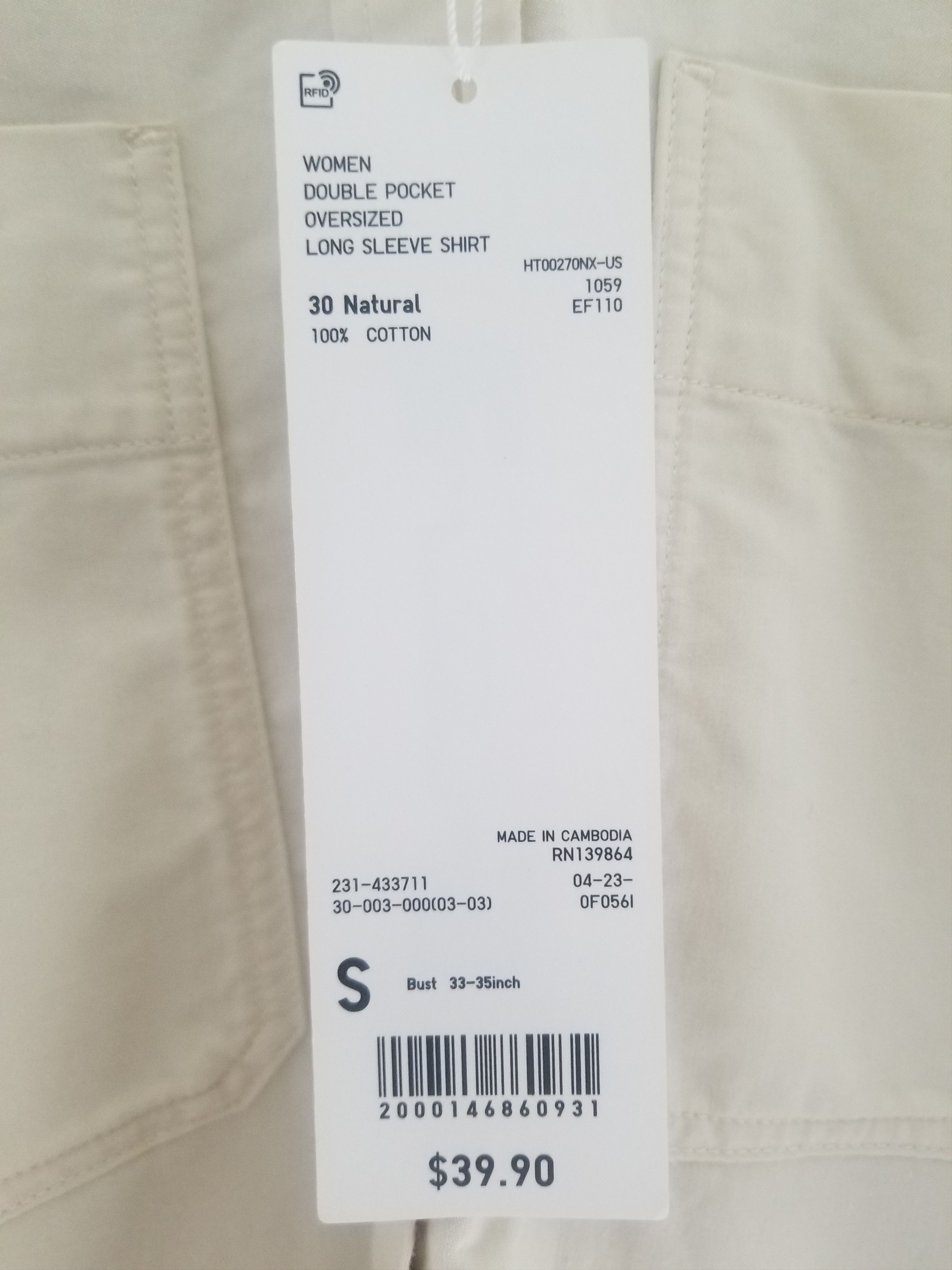 Uniqlo Oversized Shirt Size S / US 4 / IT 40 - 4 Thumbnail