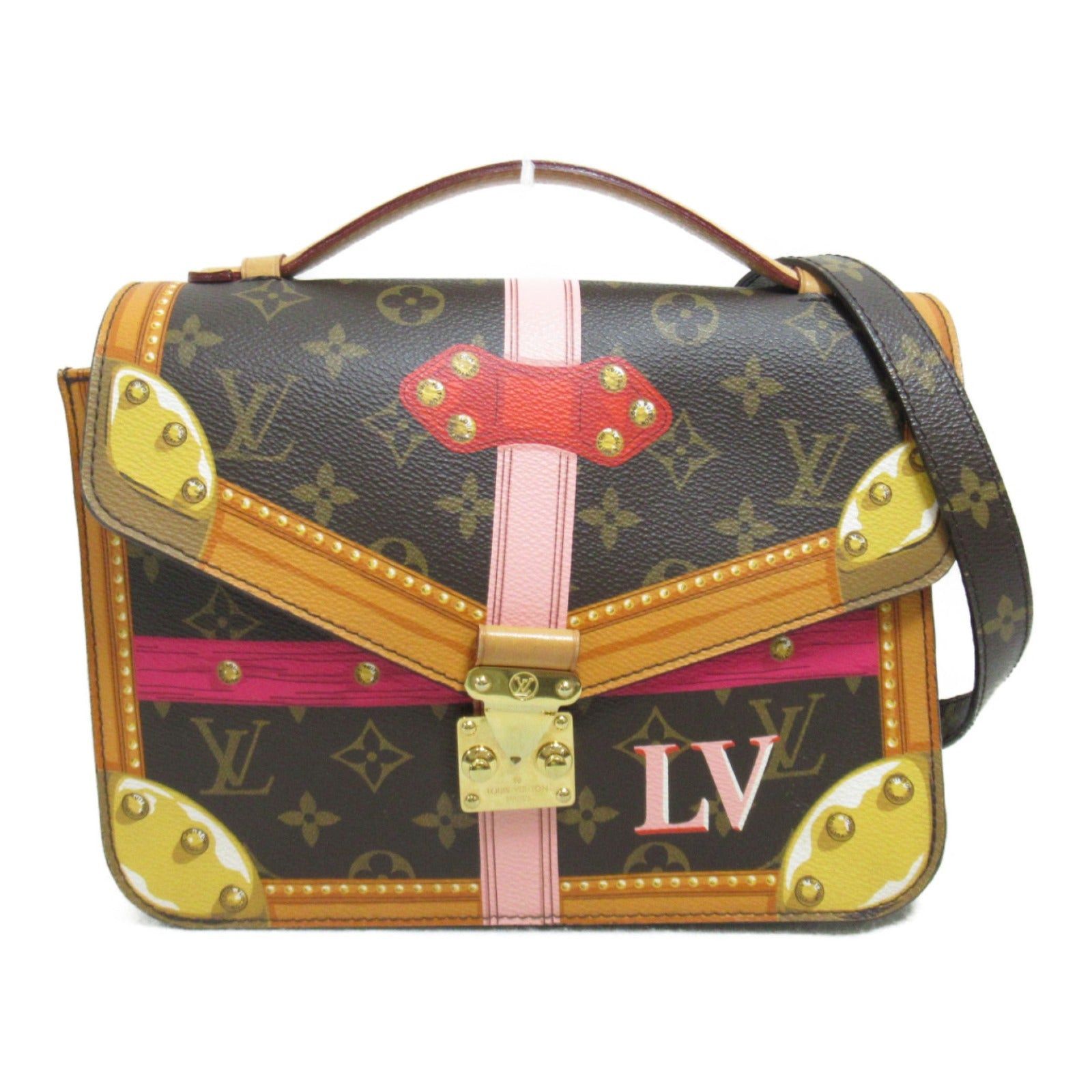 Louis Vuitton Louis Vuitton Pochette Metis Shoulder Bag Coated Canvas Monogram Summer Trunk Brown Size ONE SIZE - 1 Thumbnail