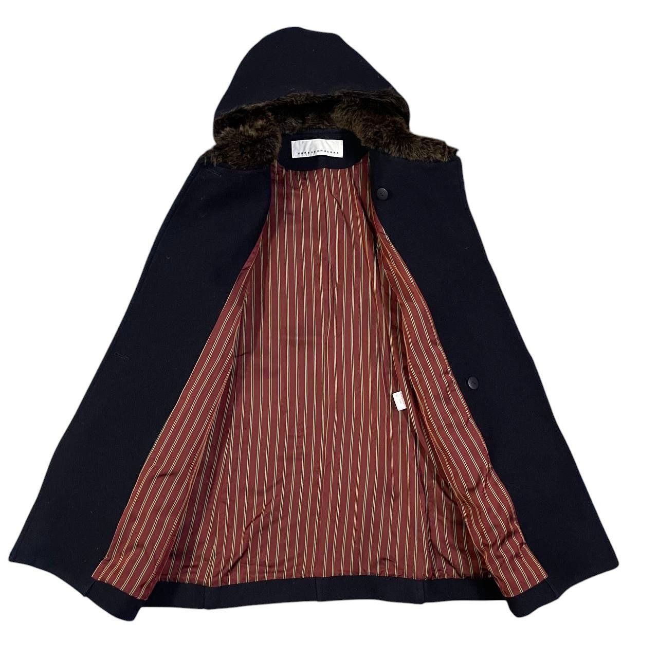 Issey Miyake Issey Miyake Sunaokuwahara Wool Heavy Hooded Coat Size US S / EU 44-46 / 1 - 5 Thumbnail