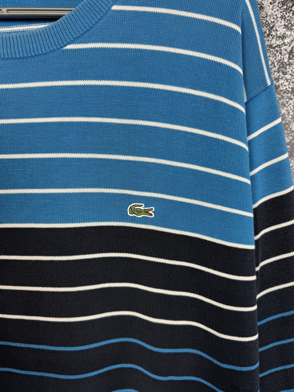 Lacoste Lacoste Vintage Crewneck Sweater Striped Pullover Size 6 Size US XL / EU 56 / 4 - 6 Thumbnail