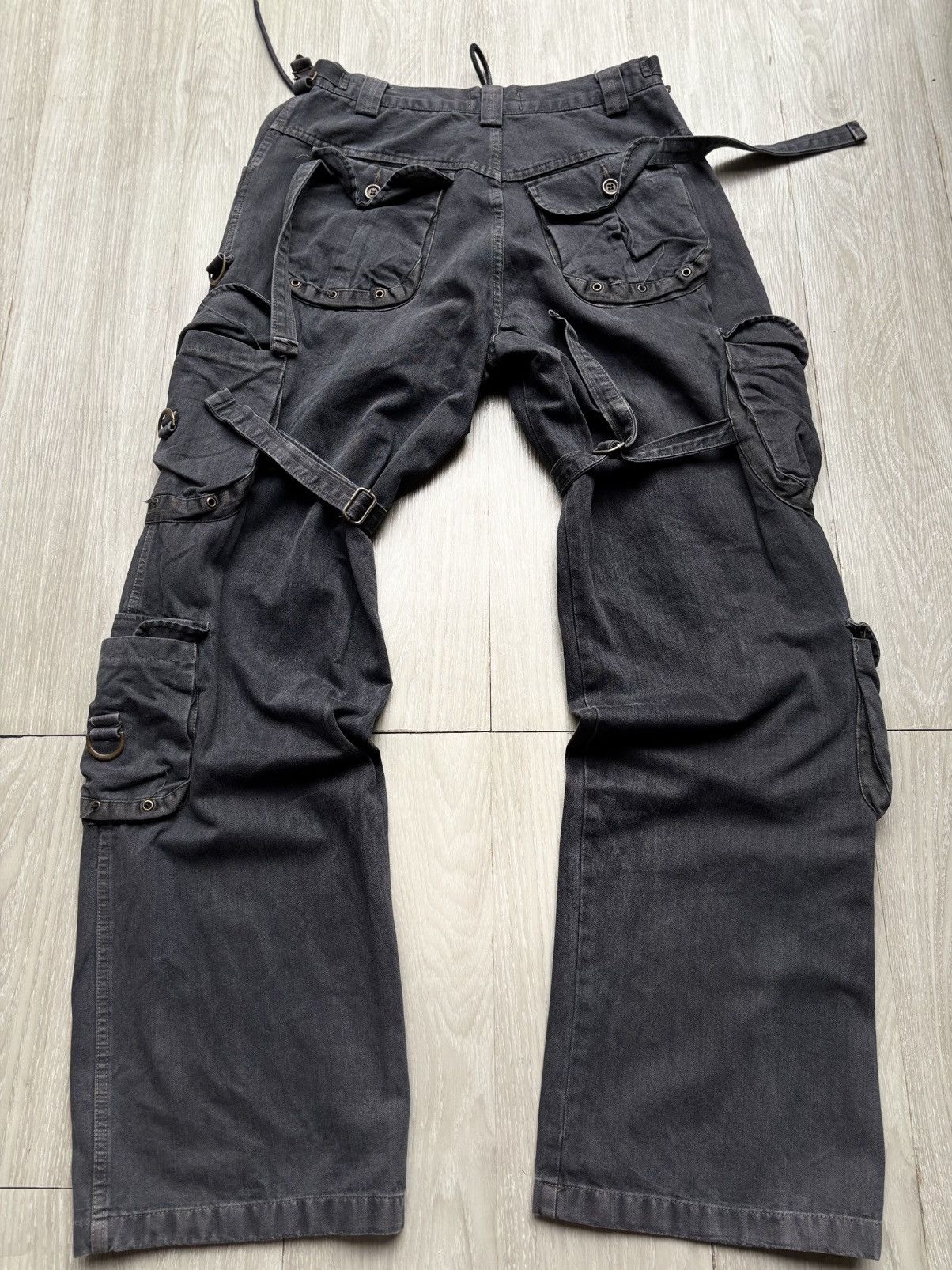 Japanese Brand VERTGARMENTS lace up baggy cargo pants Size US 28 / EU 44 - 4 Thumbnail