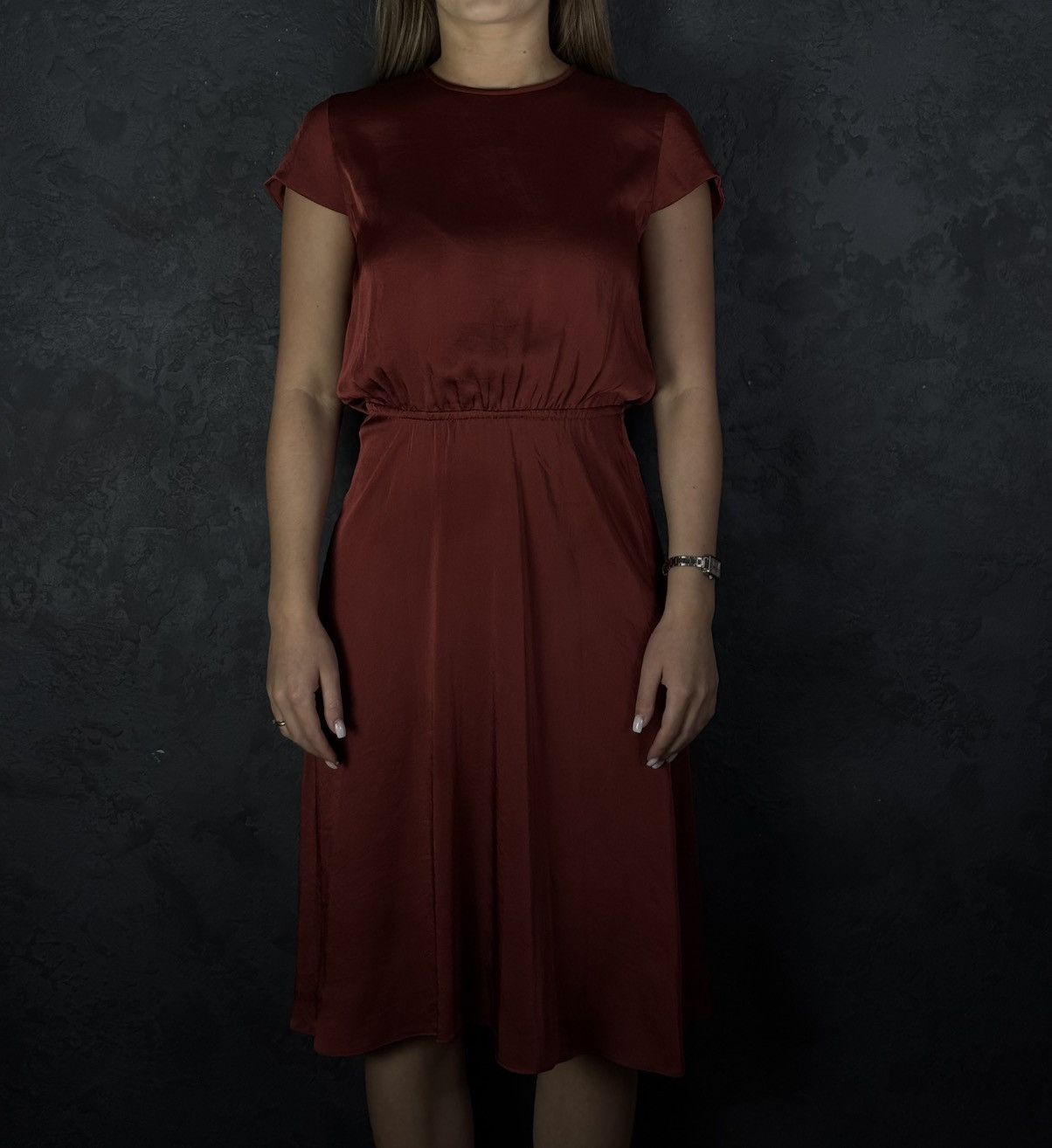 Isabel Marant Isabel Marant Etoile Burgundy Midi Dress With Sleeves Size XS / US 0-2 / IT 36-38 - 2 Thumbnail