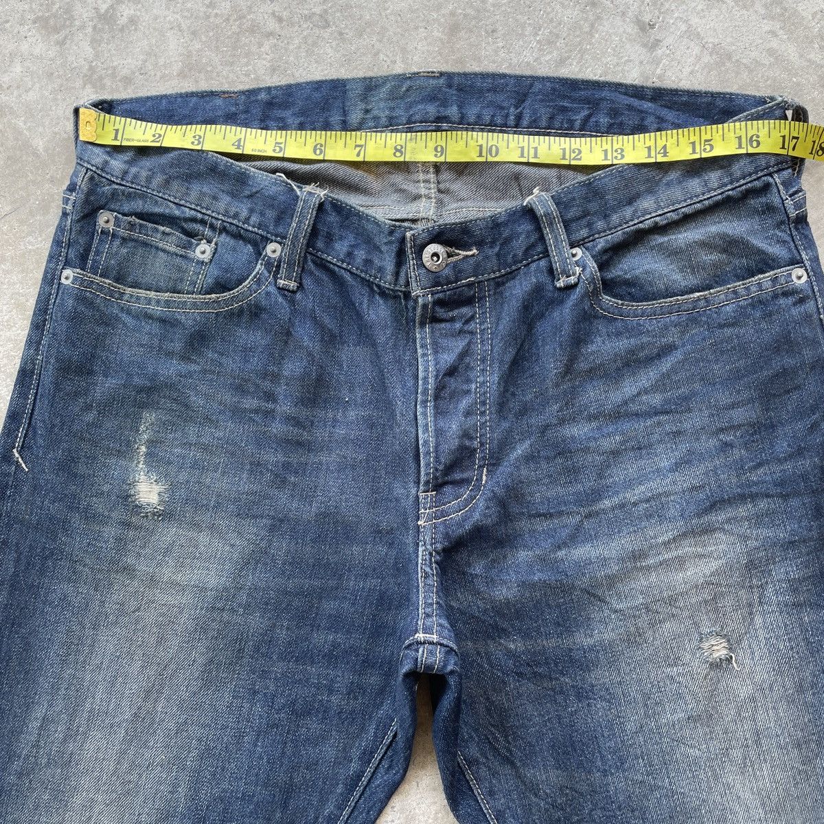 Japanese Brand × Jean × Vintage Vintage The Stooge Japan Faded Denim Jeans Pants Mud Wash Size US 34 / EU 50 - 5 Thumbnail