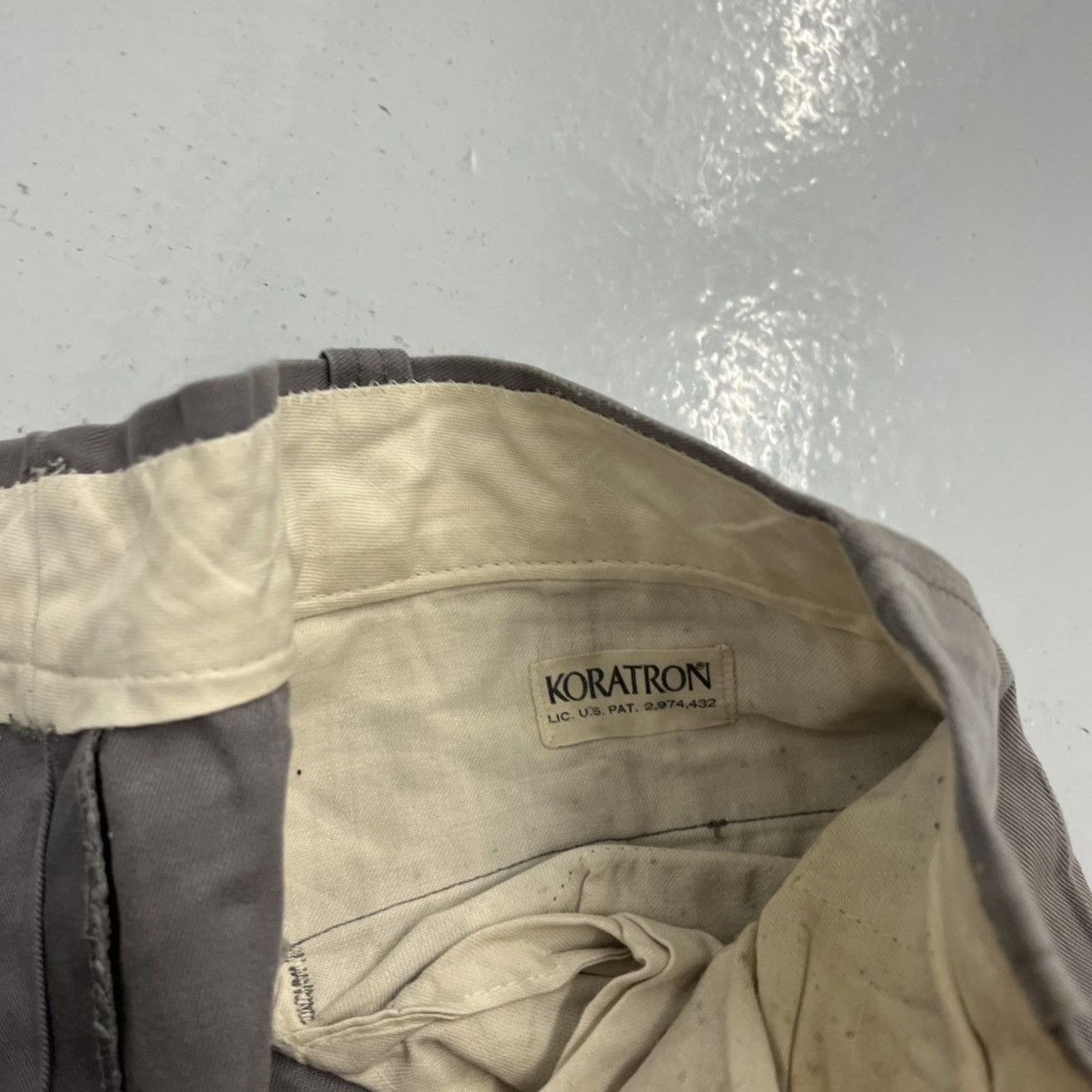 Other Vintage 60s Koraton Grey Sanforized Workwear Chinos 38x30 Size US 38 / EU 54 - 5 Thumbnail