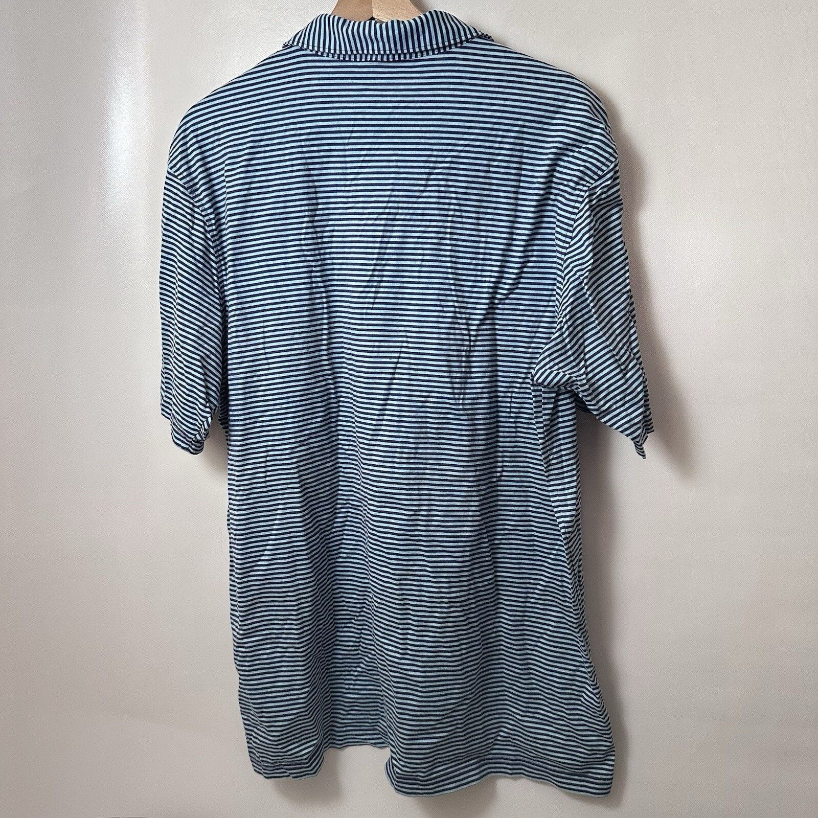 Peter Millar Peter Millar Polo Mens Blue Striped Golf Sports Preppy XL Size US XL / EU 56 / 4 - 2 Thumbnail