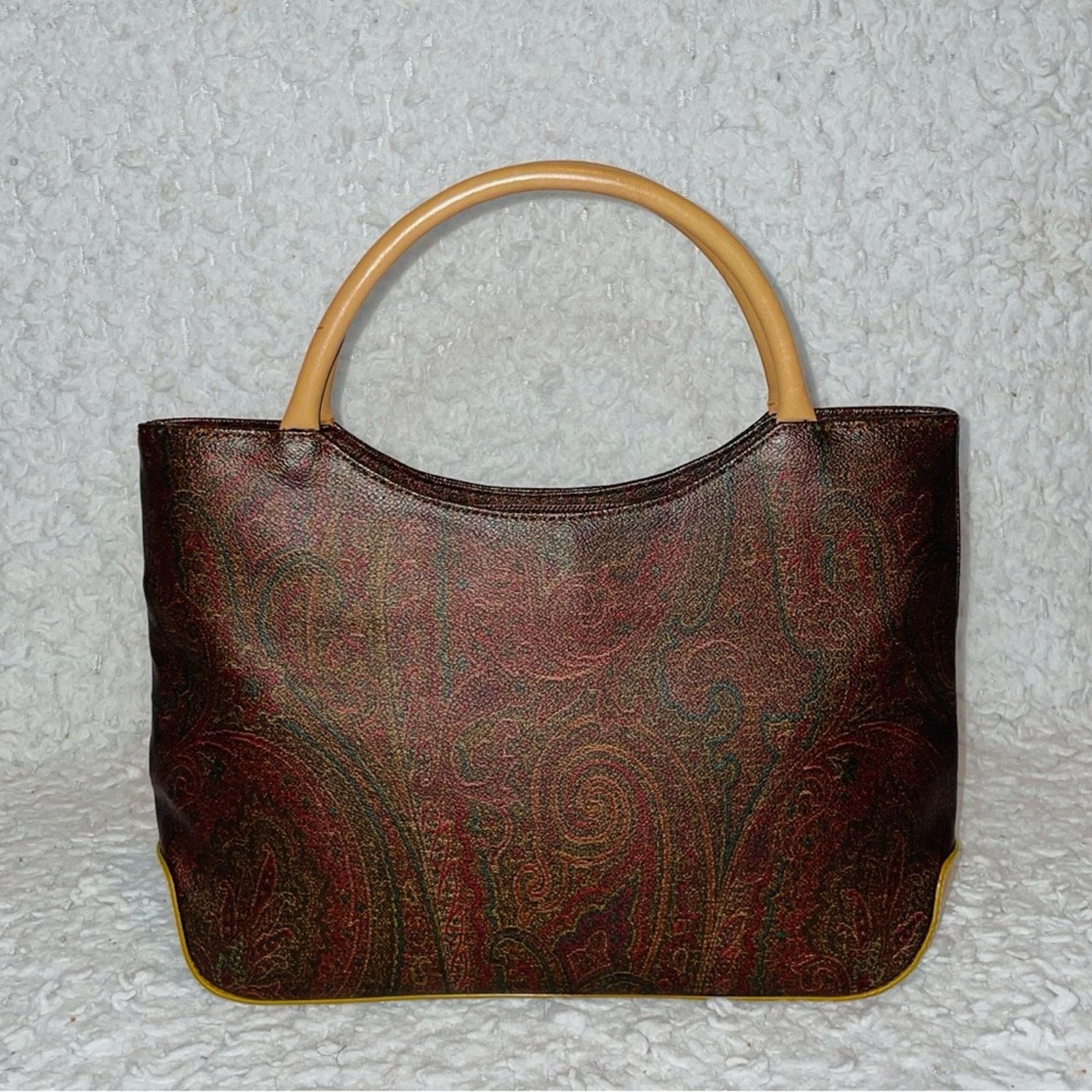 Etro Etro Arnica Vintage Paisley Coated Canvas Leather Tote Bag Size ONE SIZE - 1 Thumbnail