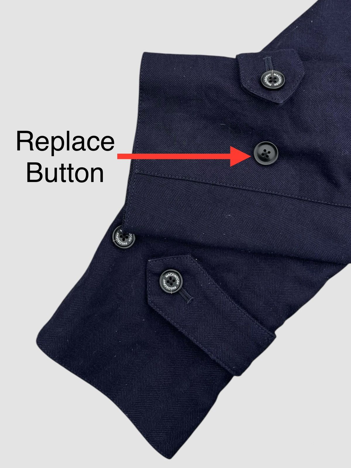Mackintosh Mackintosh Philosophy Bal Collar Wool-Blend Navy Coat Size US M / EU 48-50 / 2 - 9 Thumbnail