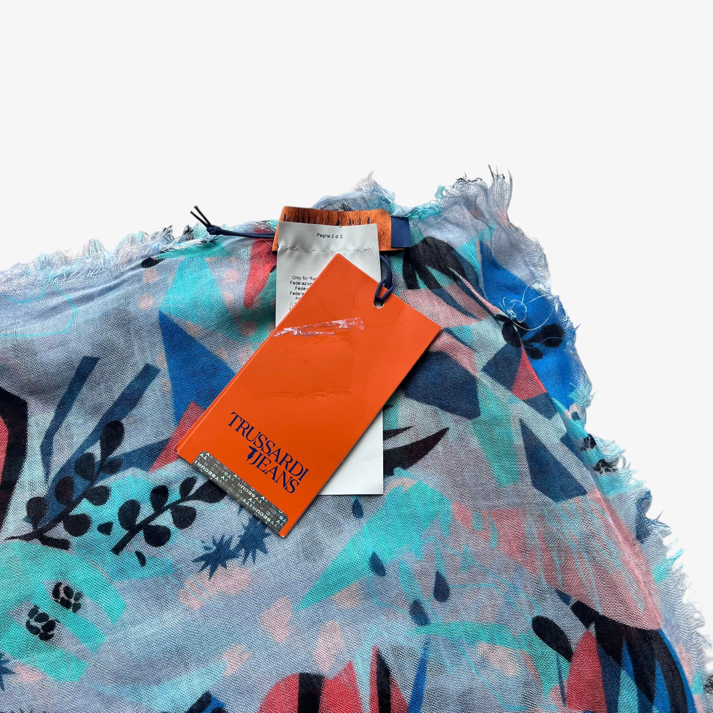 Trussardi Trussardi Jeans Abstract Pashmina Desert Floral Modal Scarf Size ONE SIZE - 2 Thumbnail