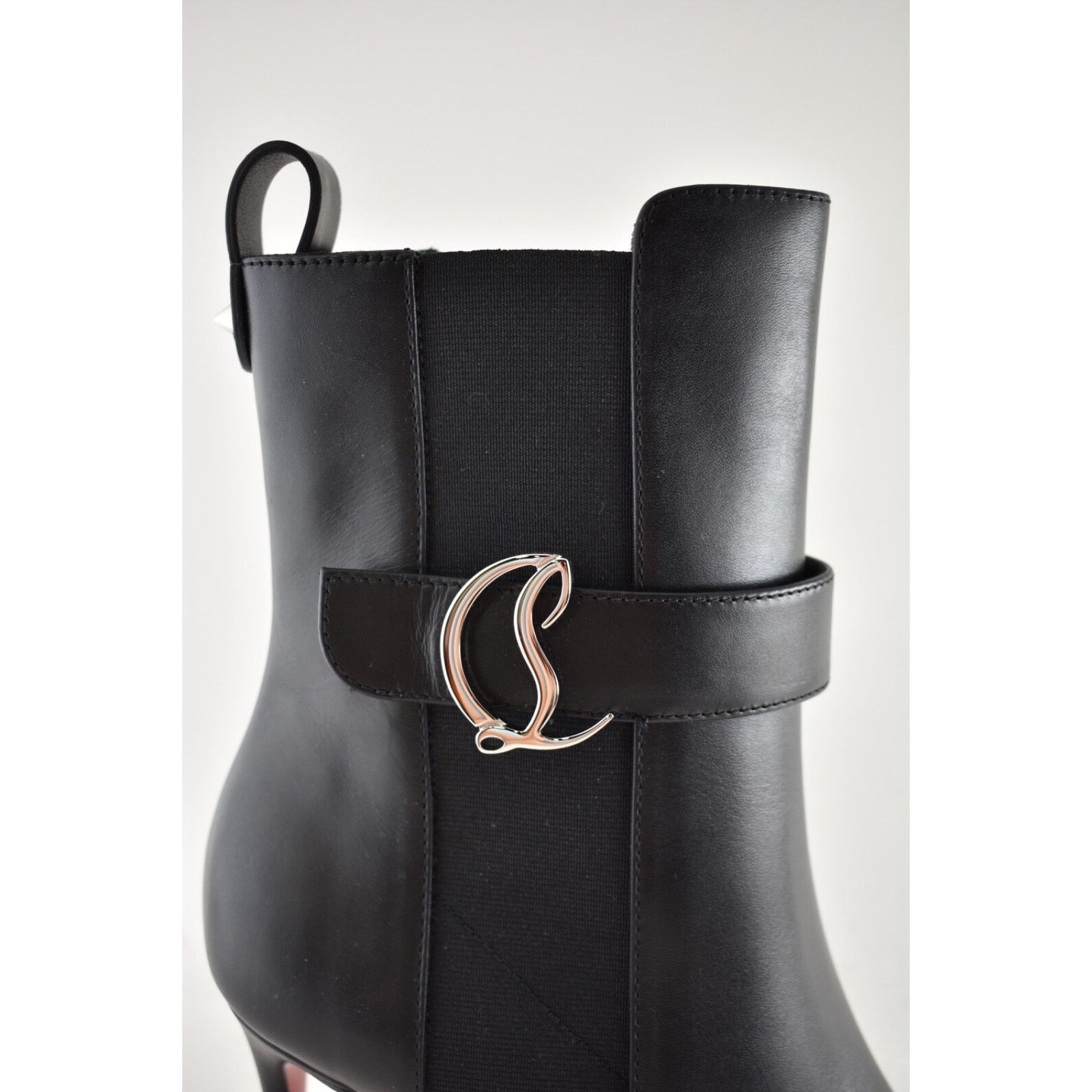 Christian Louboutin Christian Louboutin SO CL Chelsea Booty 85 Black Leather Size US 7.5 / IT 37.5 - 6 Thumbnail