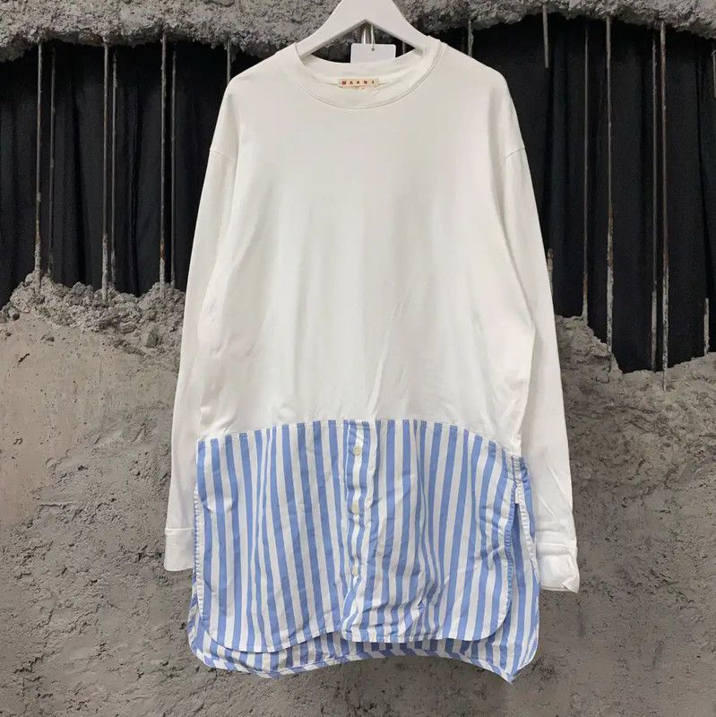 Marni Marni Long Sleeve White Cotton Shirt 0089 Size ONE SIZE - 1 Thumbnail