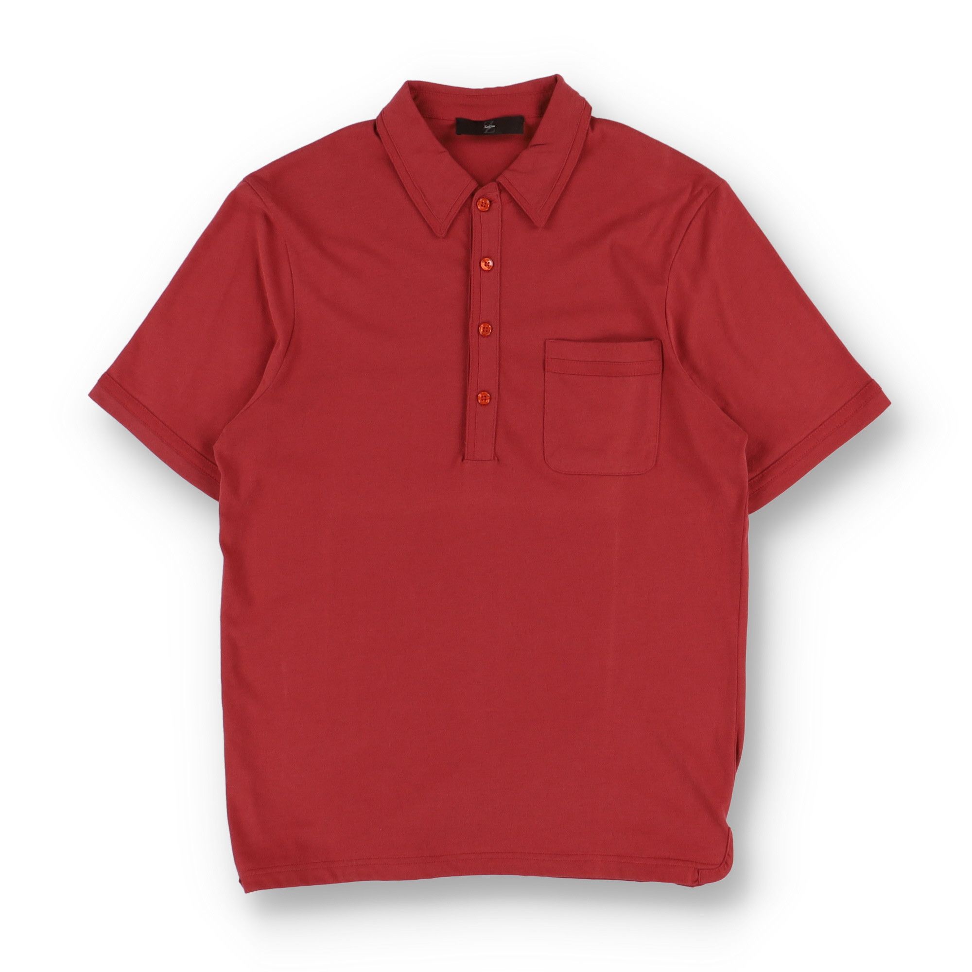 Ermenegildo Zegna Red Cotton Polo Size US S / EU 44-46 / 1 - 1 Thumbnail