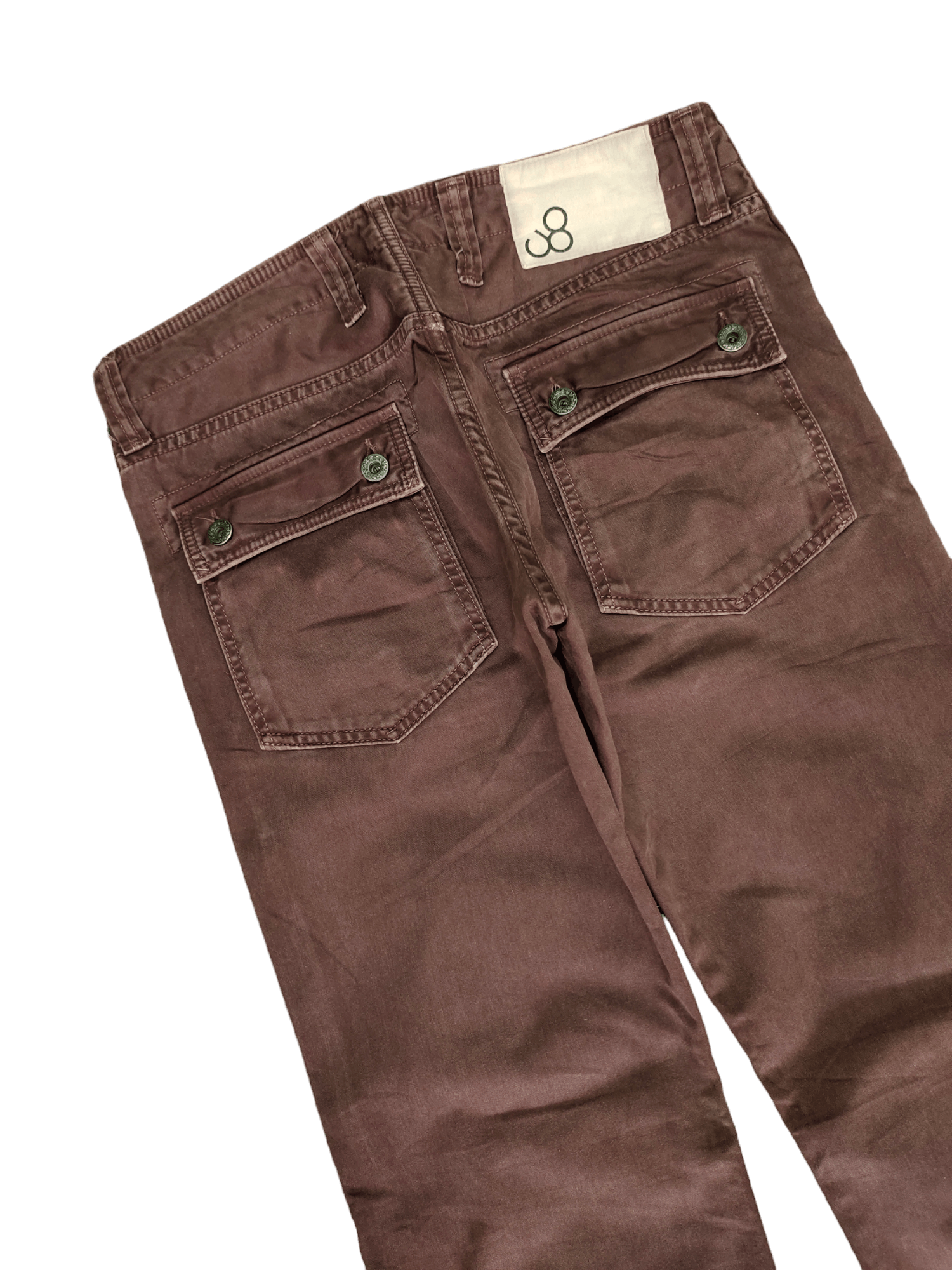 If Six Was Nine Flare Pants Johnbull Waxed Fatigue Multi Pocket Bootcut Size US 31 - 15 Thumbnail