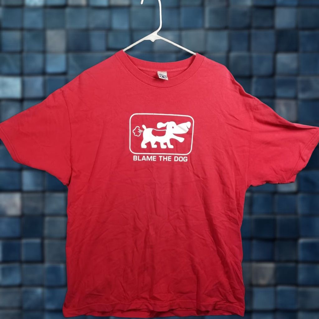 Vintage VINTAGE Blame The Dog Shirt Mens XL Red Ross Sportswear USA Funny Fart Tee 90s Size US XL / EU 56 / 4 - 1 Thumbnail