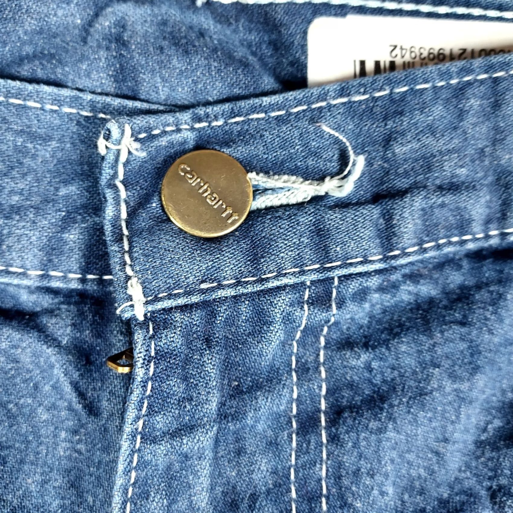 Carhartt Carhartt Mens Jeans 33x32 Denim Straight Leg Blue 5-Pocket Zip Mid Rise Relaxed Regular Inseam 32" - Cotton Heavyweight Workwear Size US 33 - 4 Thumbnail