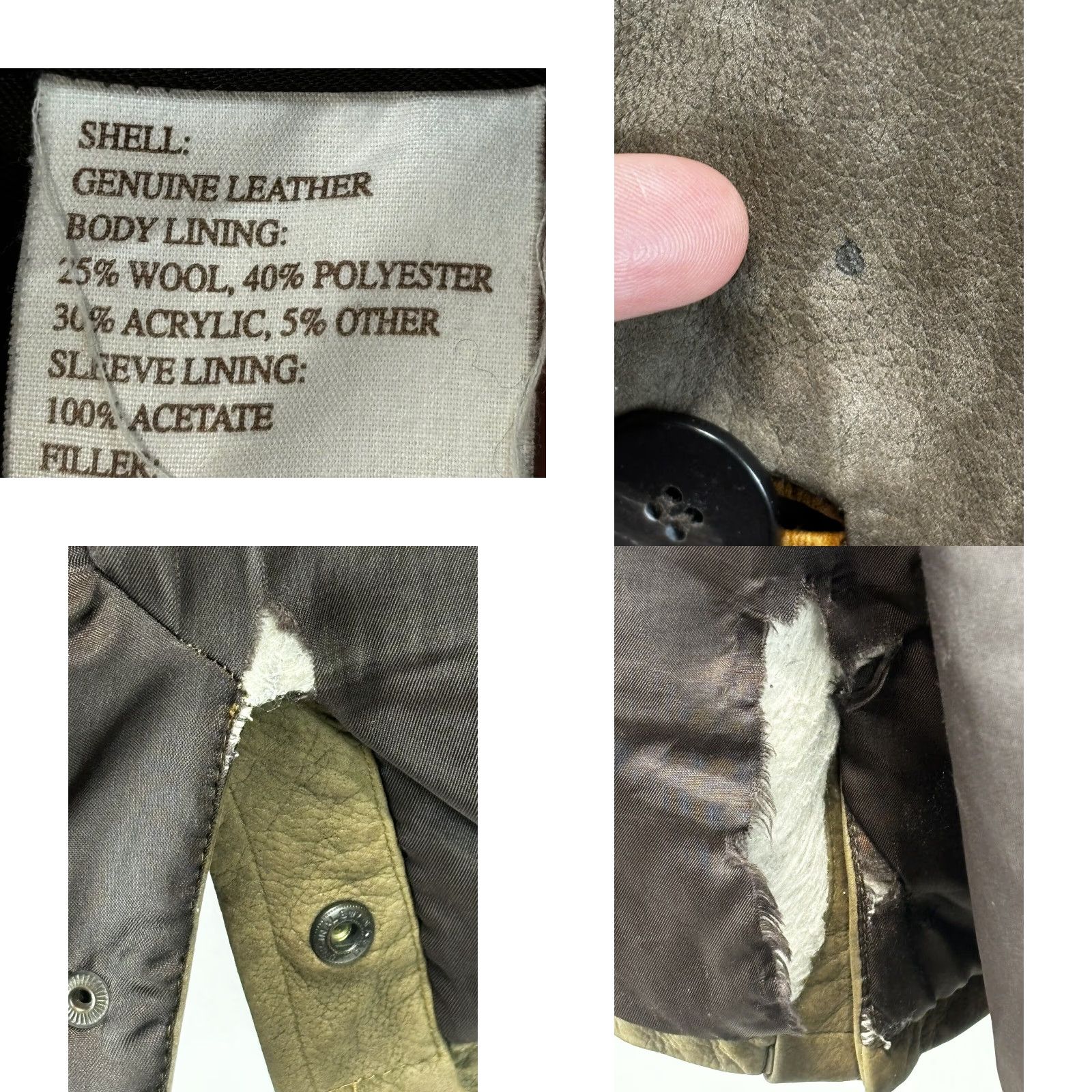 Vintage VINTAGE Sheepskin Coat Factory Leather Chore Coat Men 44 Brown USA Lined Mid-Length Heavy Size US S / EU 44-46 / 1 - 8 Thumbnail