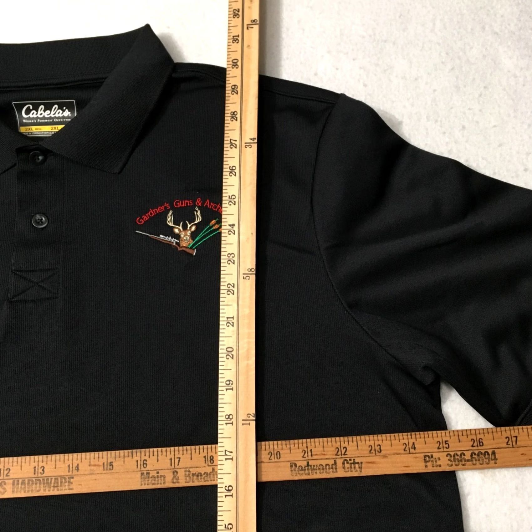 Vintage CABELA'S SHIRT MEN'S 2XL REGULAR BLACK COLLARED POLO STYLE SHORT SLEEVE Size US XXL / EU 58 / 5 - 4 Thumbnail