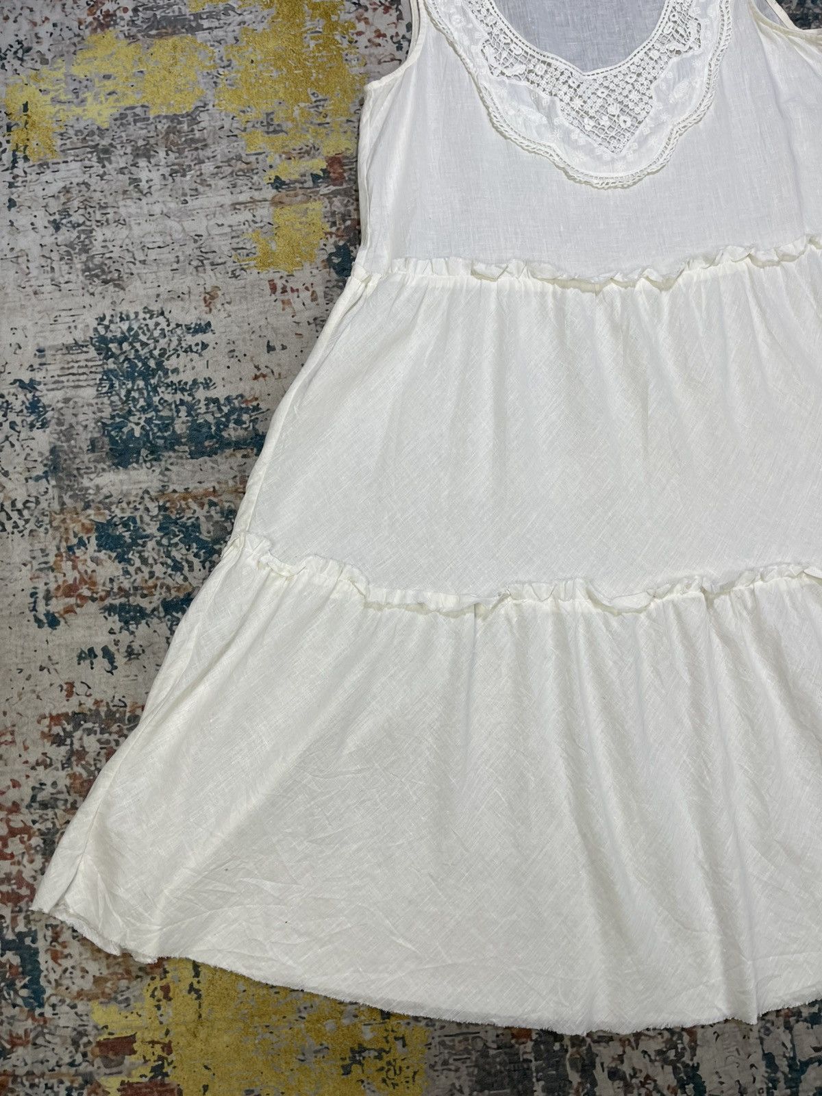 Ne-Net Issey Miyake Ne-Net Crochet Lace Neckline Tiered Dress Size XS / US 0-2 / IT 36-38 - 3 Thumbnail