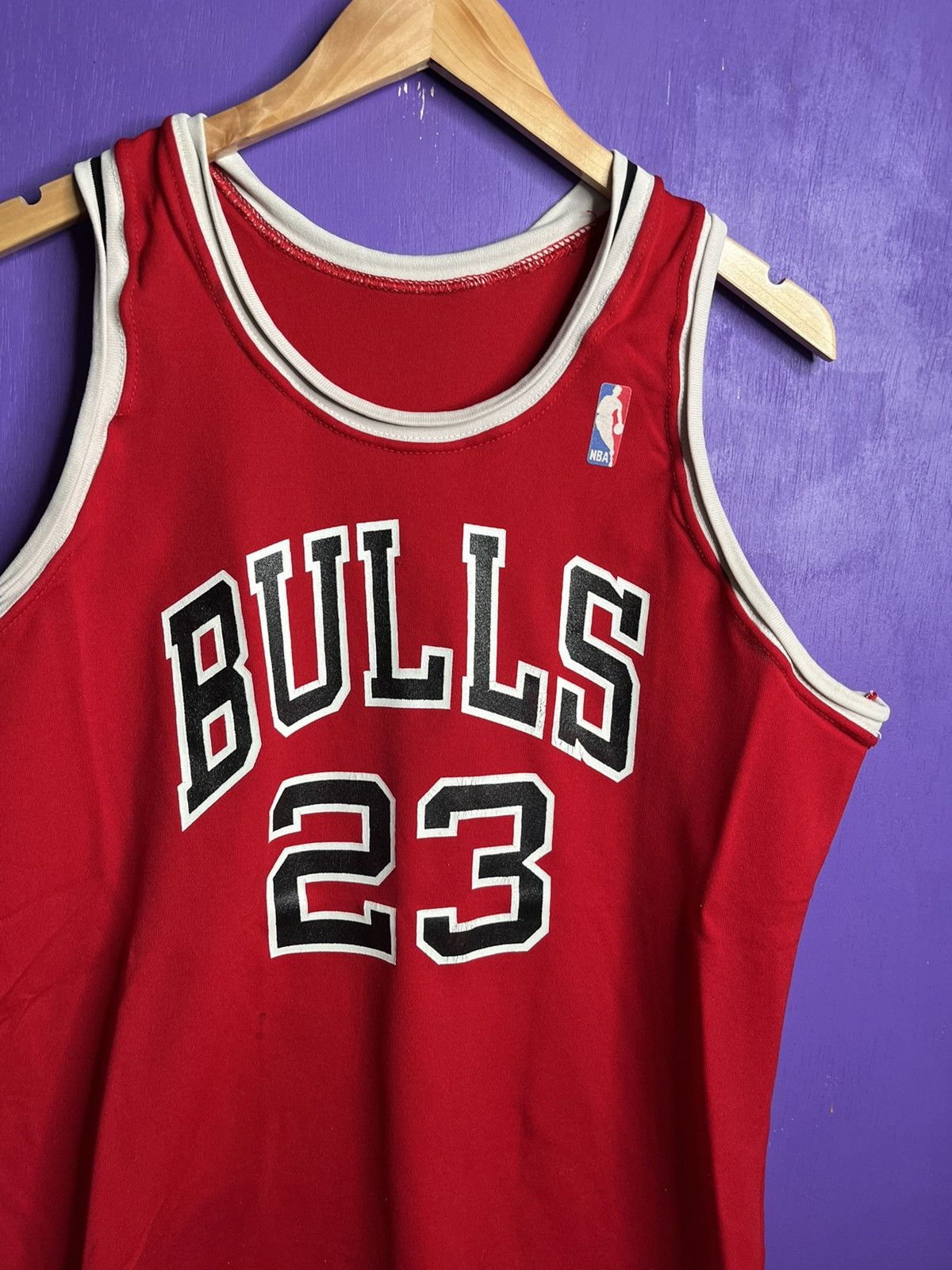 MacGregor × NBA × Vintage Vintage 80s Sand knit Bulls Michael Jordan jersey Size US L / EU 52-54 / 3 - 3 Thumbnail