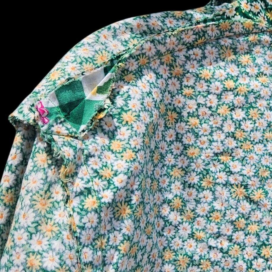 Handmade 70s 80s Handmade Western Snap Shirt Daisy Floral Patchwork C Size US L / EU 52-54 / 3 - 6 Thumbnail