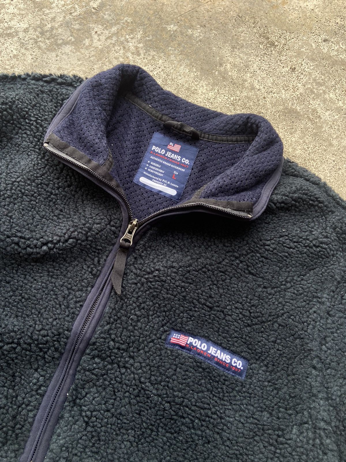 Polo Ralph Lauren Vintage 1990’s Polo Ralph Lauren Fleece Half Zipper Sweater Size US L / EU 52-54 / 3 - 4 Thumbnail