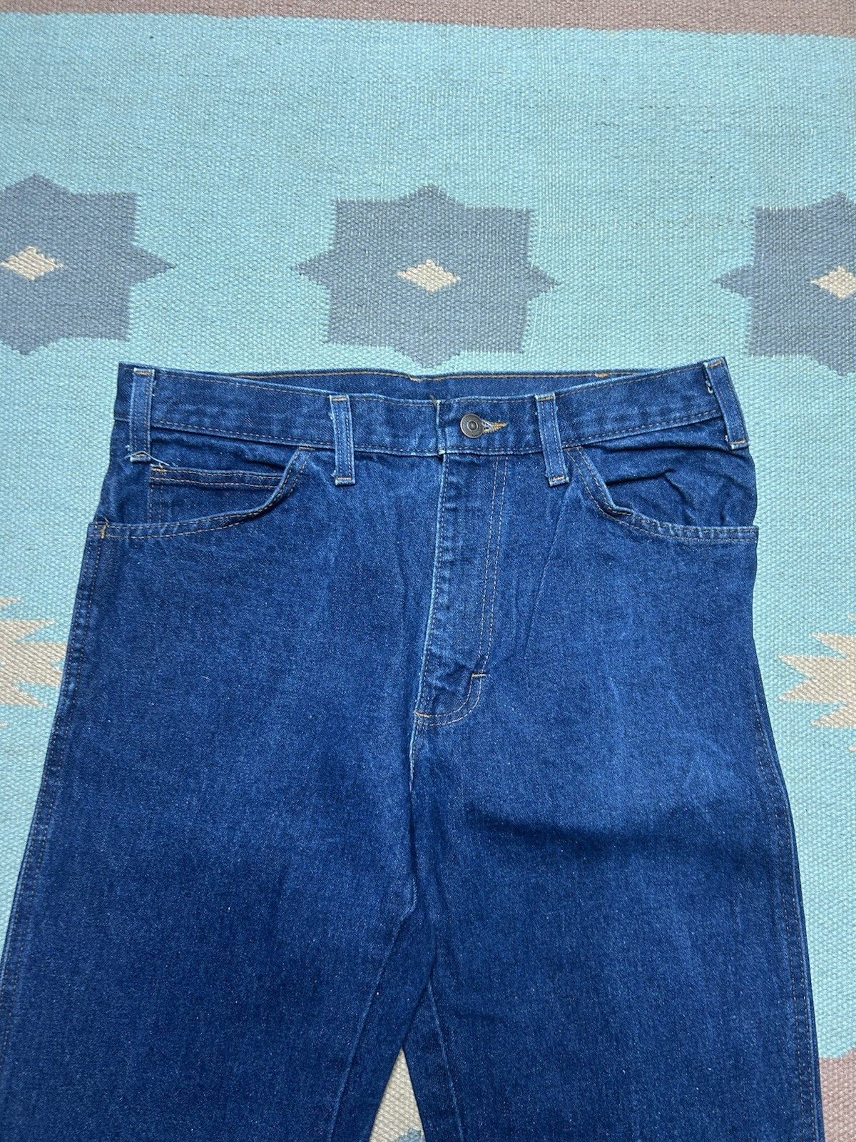 Vintage 80s straight leg jeans dark talon zippe cowboy western 32x33 Size US 32 / EU 48 - 3 Thumbnail