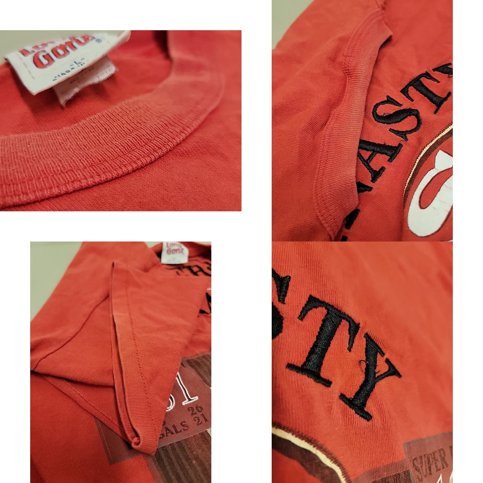 Vintage Vintage Long Gone San Francisco 49ers 1989 Graphic Tee Mens L Red Football 49ers Graphic Tee Mens L Size US L / EU 52-54 / 3 - 8 Thumbnail
