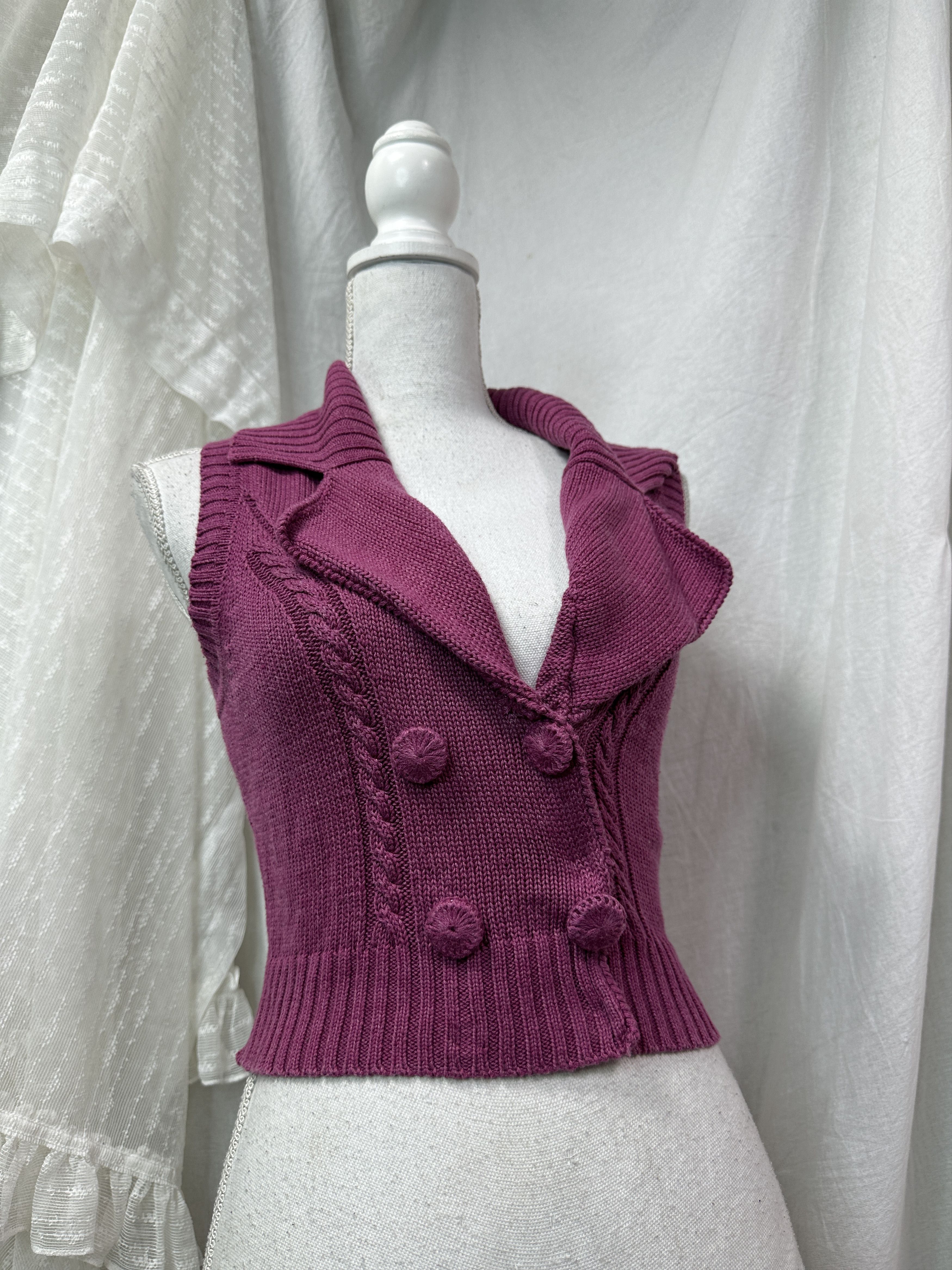 Vintage Vintage Avant Garde Buttonned Streetwear Vest Y2K Size S / US 4 / IT 40 - 1 Thumbnail