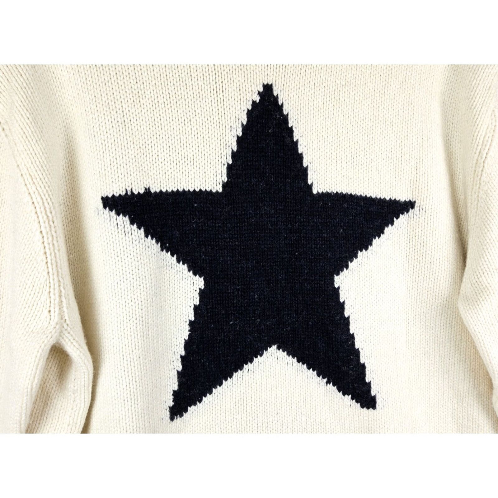 Vintage Kate Spade Sweater Womens XL Ivory Women Wool Cashmere Blend Chunky Mock Star Size Size XL / US 12-14 / IT 48-50 - 2 Thumbnail