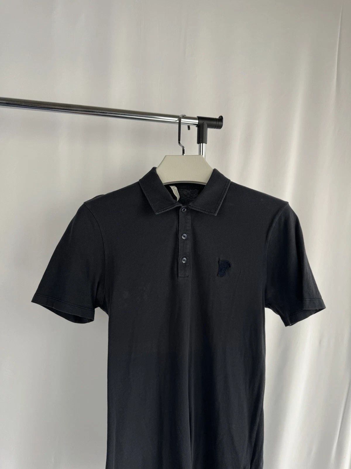 Versace Authentic Versace Polo –Black Designer Shirt with Subtle Em Size US M / EU 48-50 / 2 - 2 Thumbnail