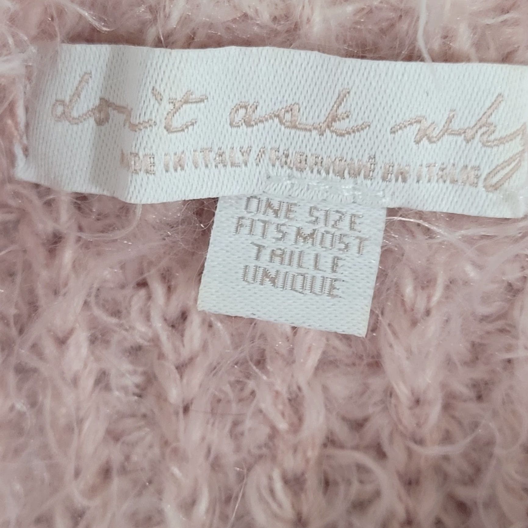 Vintage Don't Ask Why Pink Fuzzy Knit Faux Fur Long Sleeve Pullover Sweater Women O/S Size ONE SIZE - 3 Thumbnail