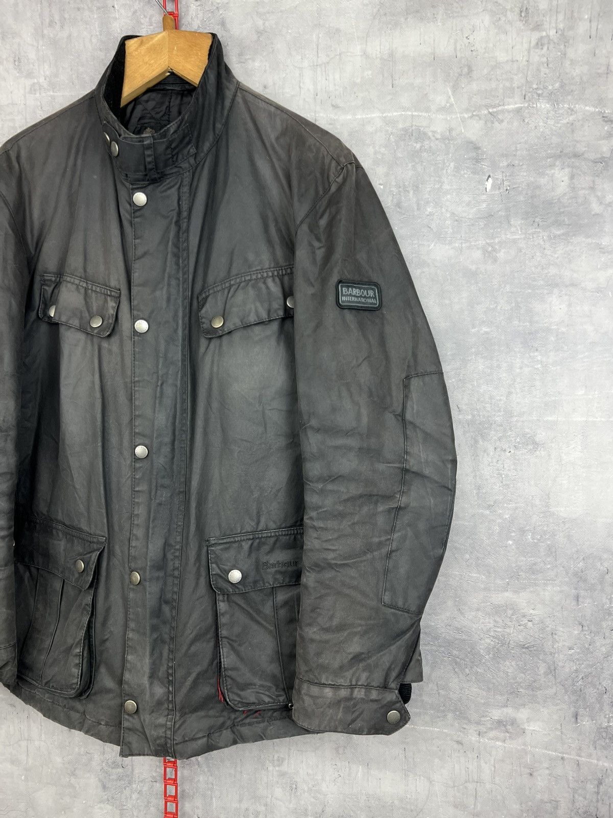 Barbour Barbour International Wax Jacket Men's Size L Black Bomber Size US L / EU 52-54 / 3 - 3 Thumbnail