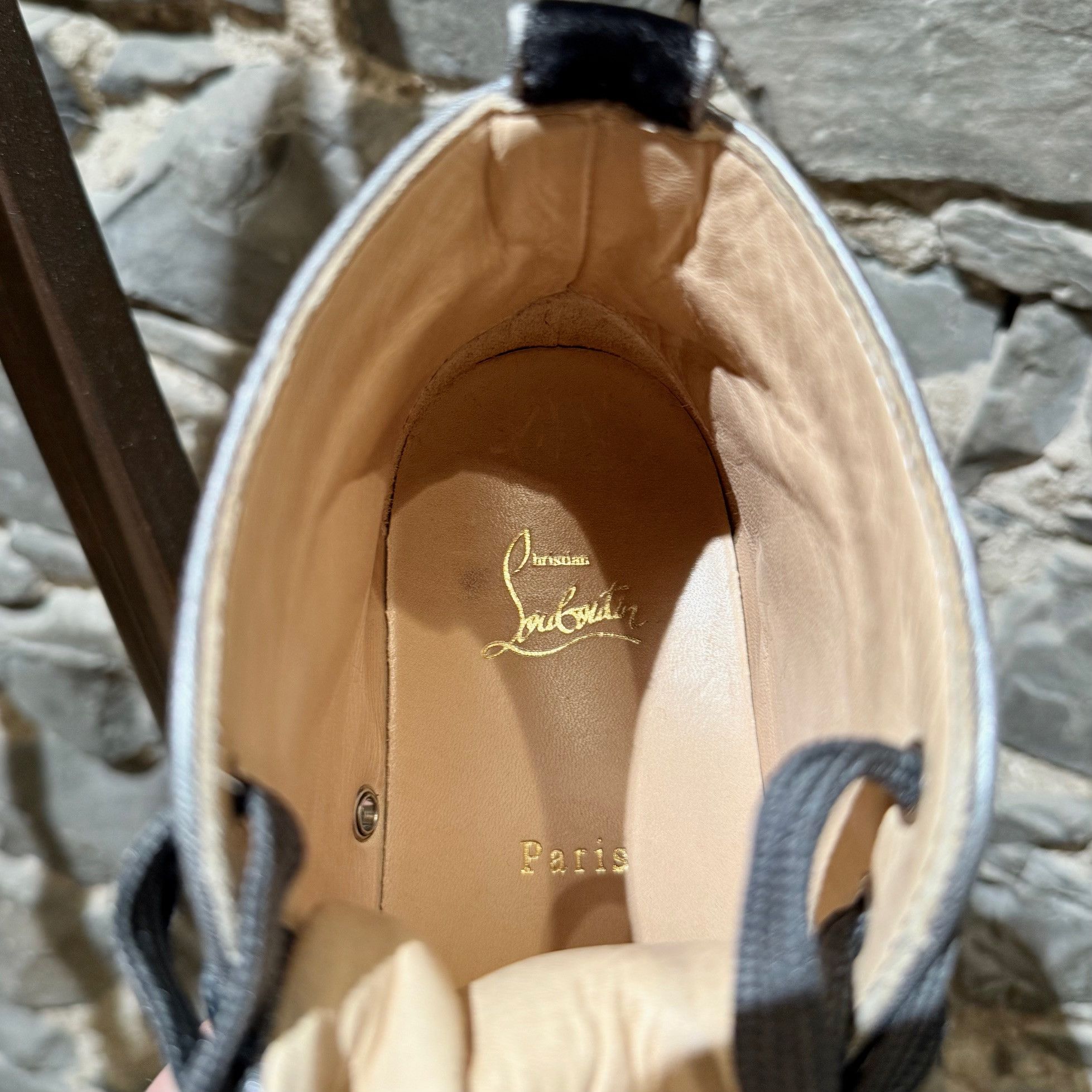 Christian Louboutin Christian Louboutin Black Velvet Louis Ring Strass Sneakers Size US 8 / EU 41 - 12 Thumbnail