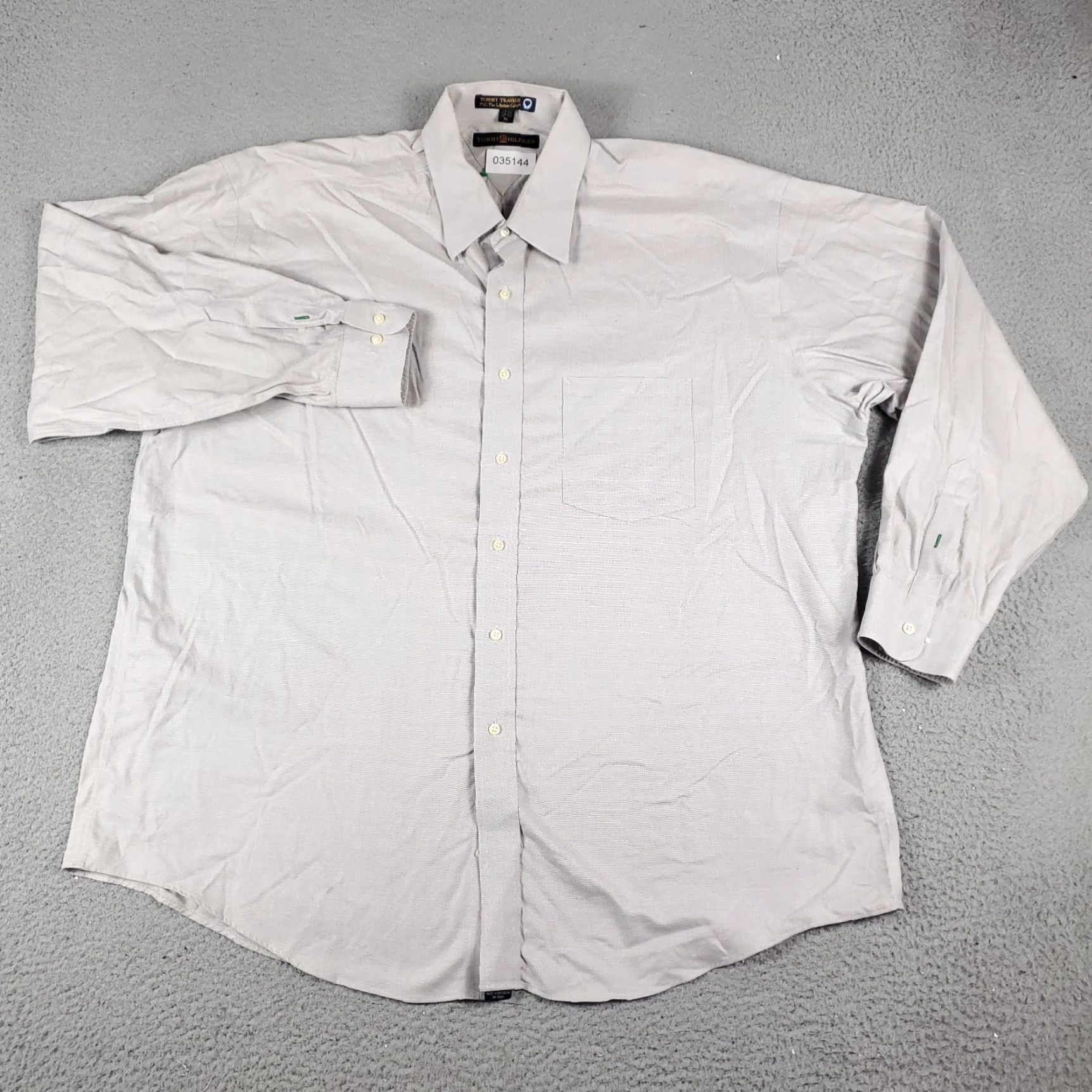 Tommy Hilfiger Tommy Hilfiger Shirt Beige Casual Button Up Long Sleeve XL Mens Size US XL / EU 56 / 4 - 2 Thumbnail
