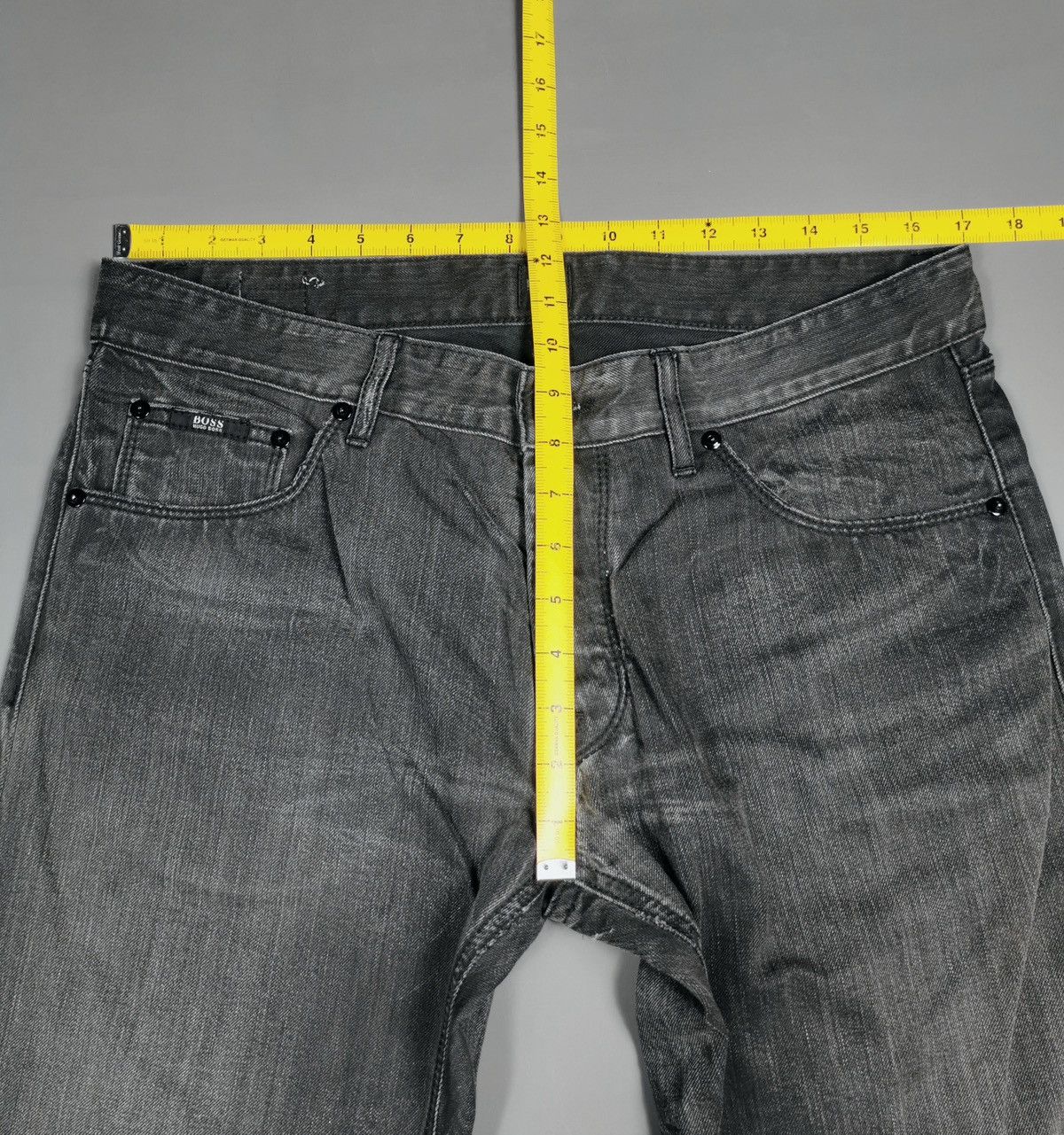 Hugo Boss Boss Distressed Black Denim Jeans Size US 34 / EU 50 - 13 Thumbnail
