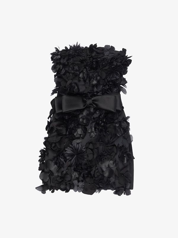 Givenchy o1srvl11e1124 Flower Dress in Black Size XS / US 0-2 / IT 36-38 - 1 Thumbnail