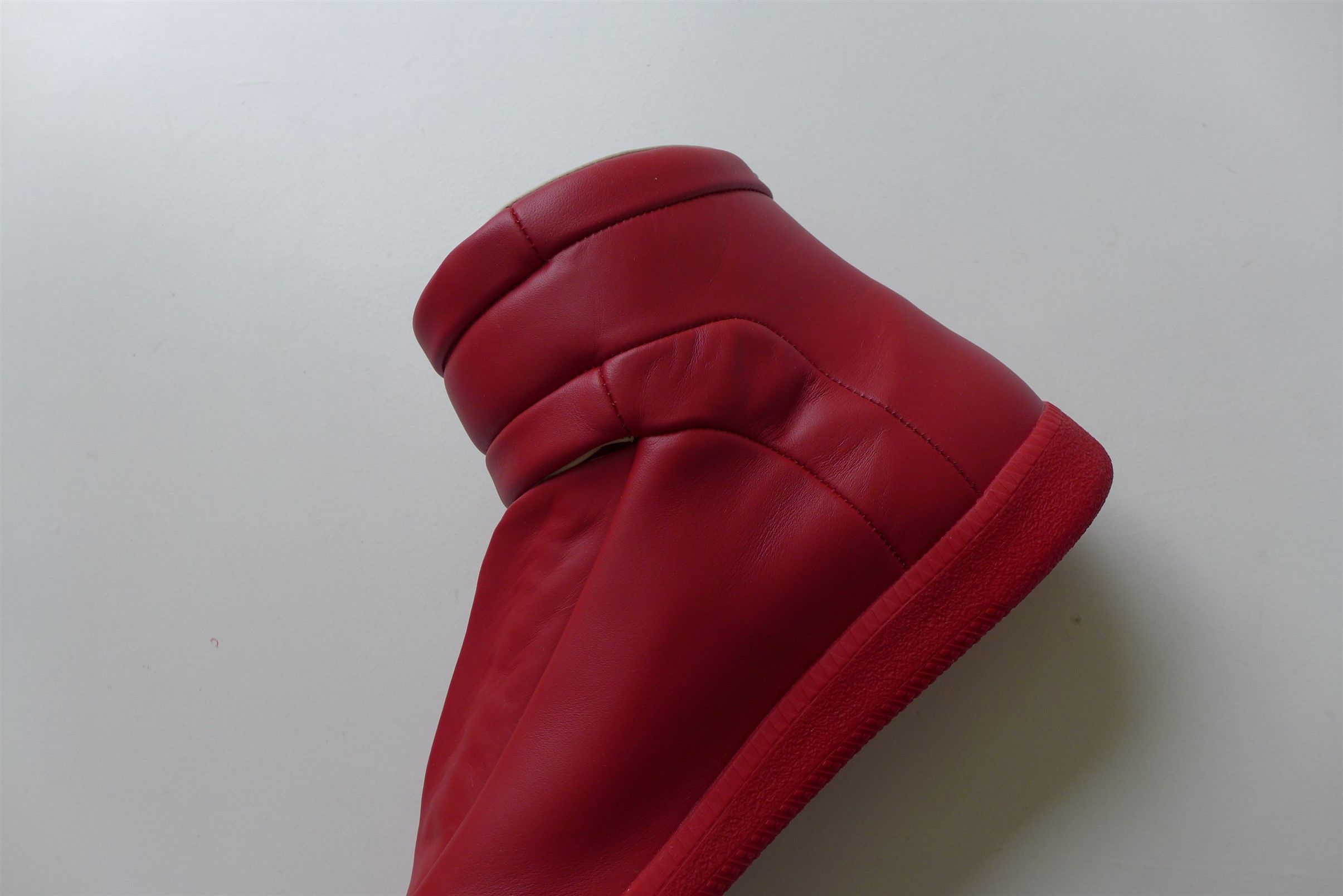 Maison Margiela Margiela Future High Sneakers - Red Leather Size US 8 / EU 41 - 8 Thumbnail