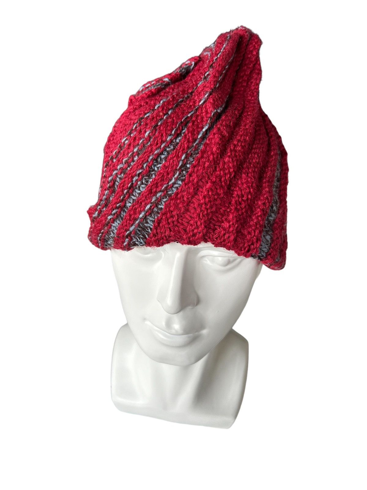 14th Addiction × Japanese Brand Crochet knitted Mohawk Design Handmade Beanie Hats Size ONE SIZE - 4 Thumbnail