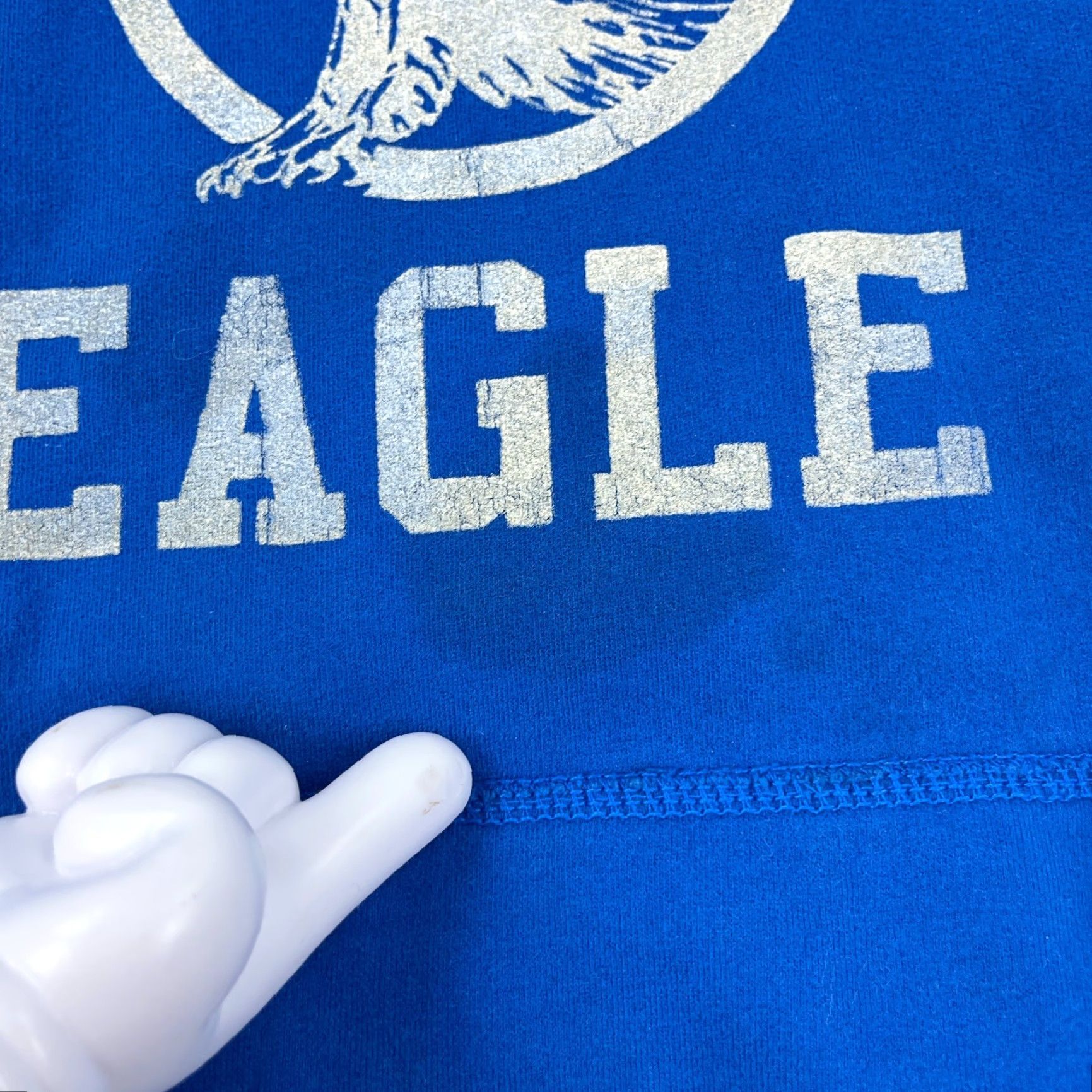 American Eagle Outfitters VINTAGE American Eagle Outfitters Hoodie Men XL Blue Sweatshirt 2000s Faded AE77 Bird Size US XL / EU 56 / 4 - 4 Thumbnail