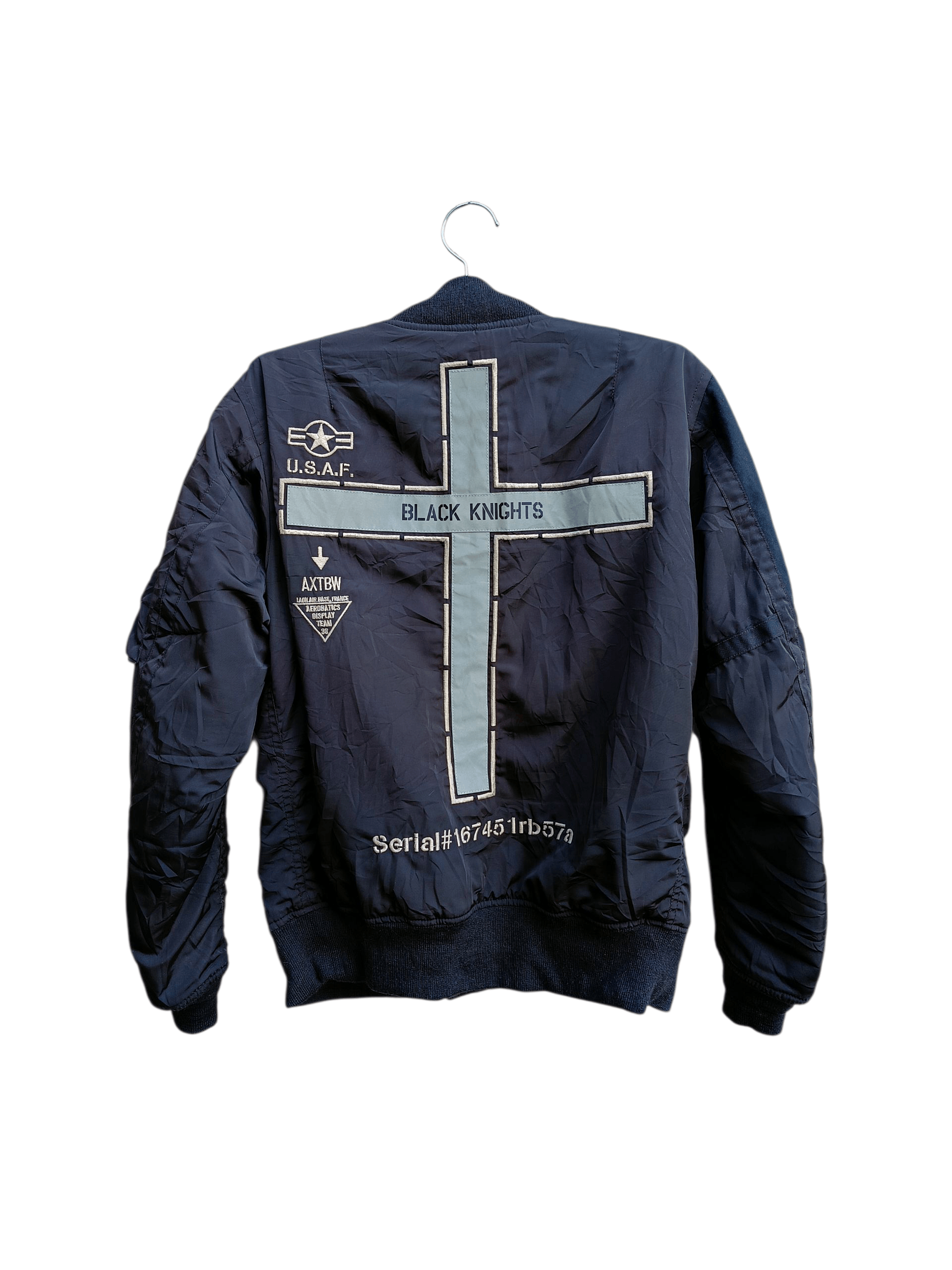 AVIREX BLACK KNIGHTS MA-1 BOMBER FLIGHT JACKET