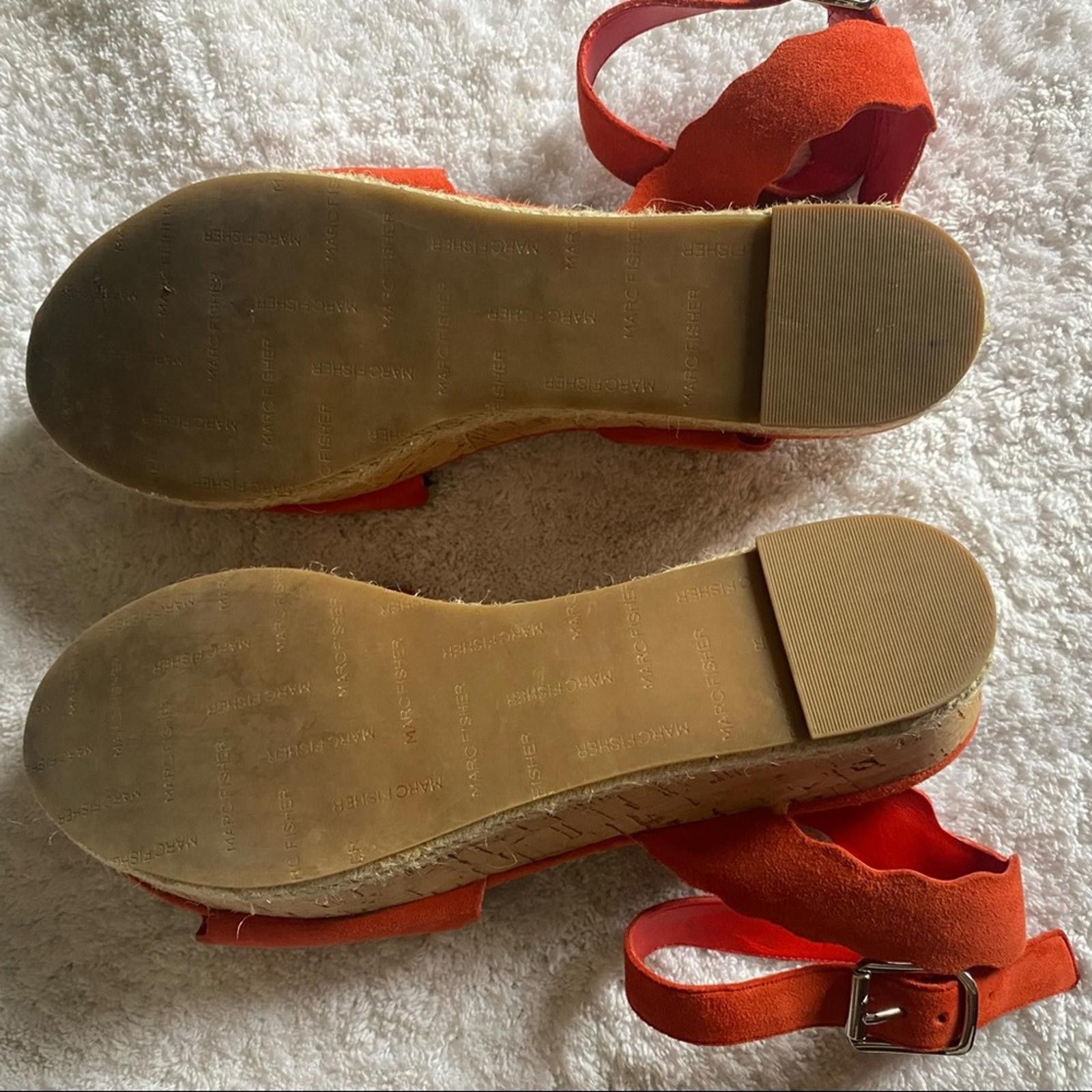 Other Marc Fisher Faitful Coral Suede Platform Espadrille Size US 9.5 / IT 39.5 - 6 Thumbnail