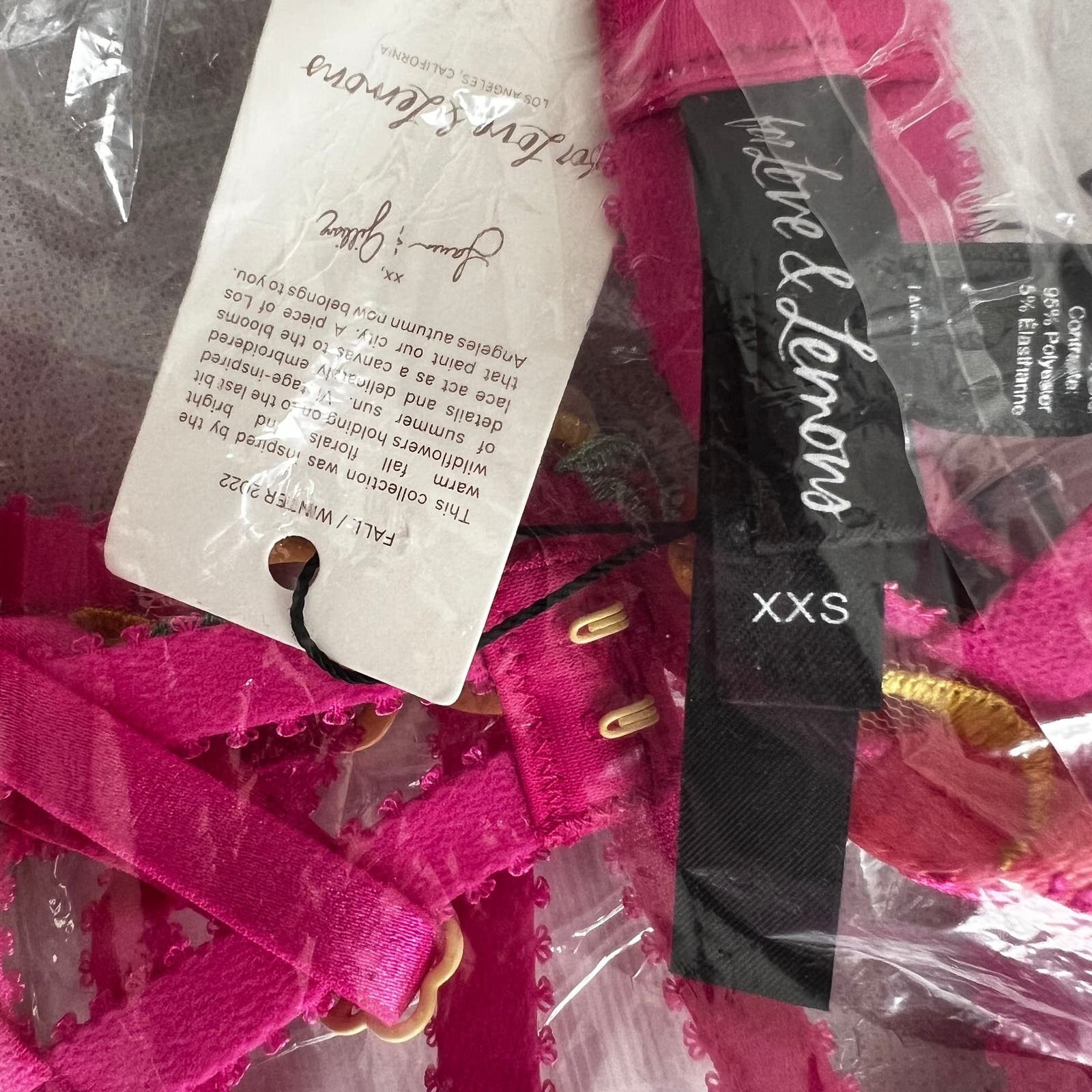 Victoria's Secret For LOVE & LEMONS Lucy Monowire Bra w/ Tag, XXS Size ONE SIZE - 6 Thumbnail