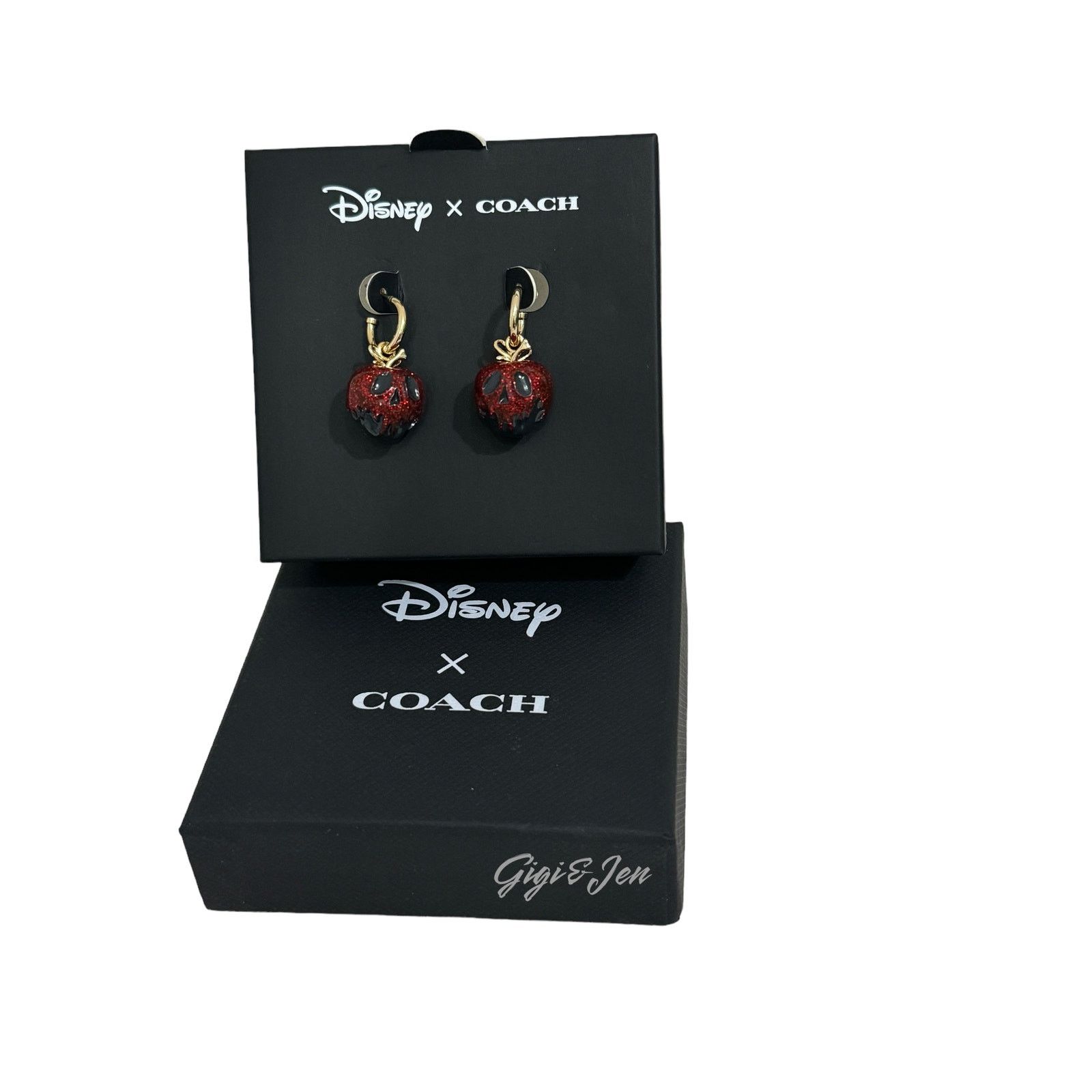 Coach X Disney Poison authentic Apple Huggie Earrings