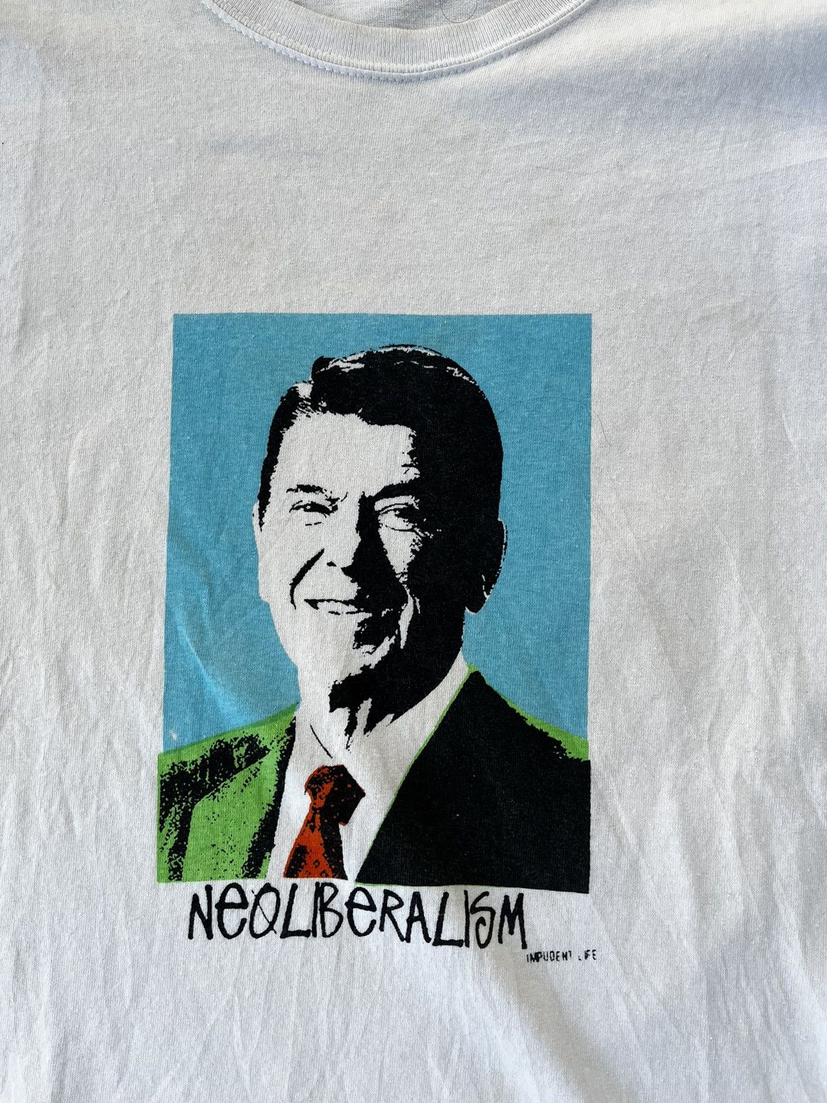 Vintage Vintage Ronald Reagan neoliberalism funny ironic tshirt Size US XL / EU 56 / 4 - 4 Thumbnail
