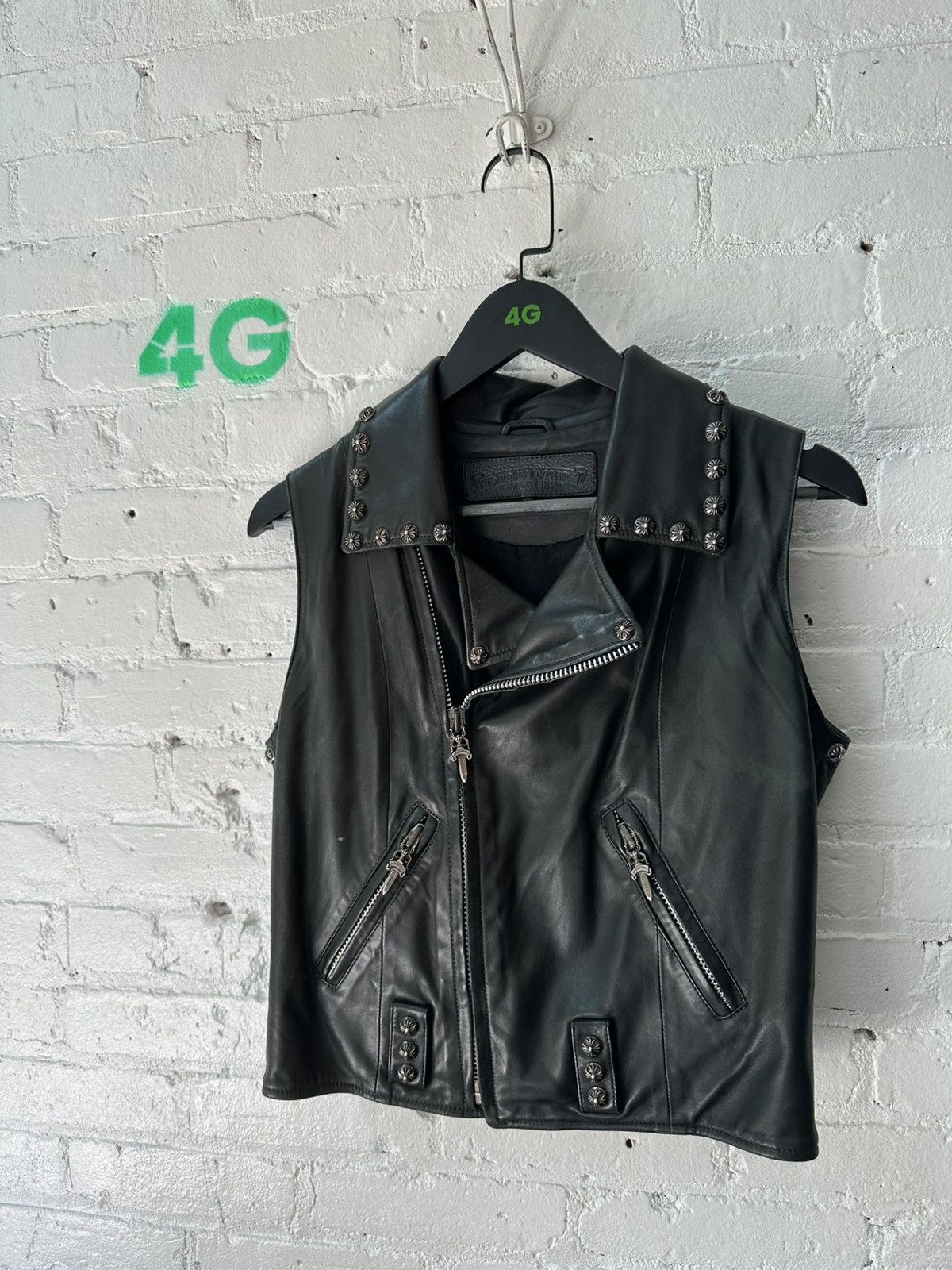 Chrome Hearts Chrome Hearts Insane Leather Moto Vest Size US XS / EU 42 / 0 - 2 Thumbnail