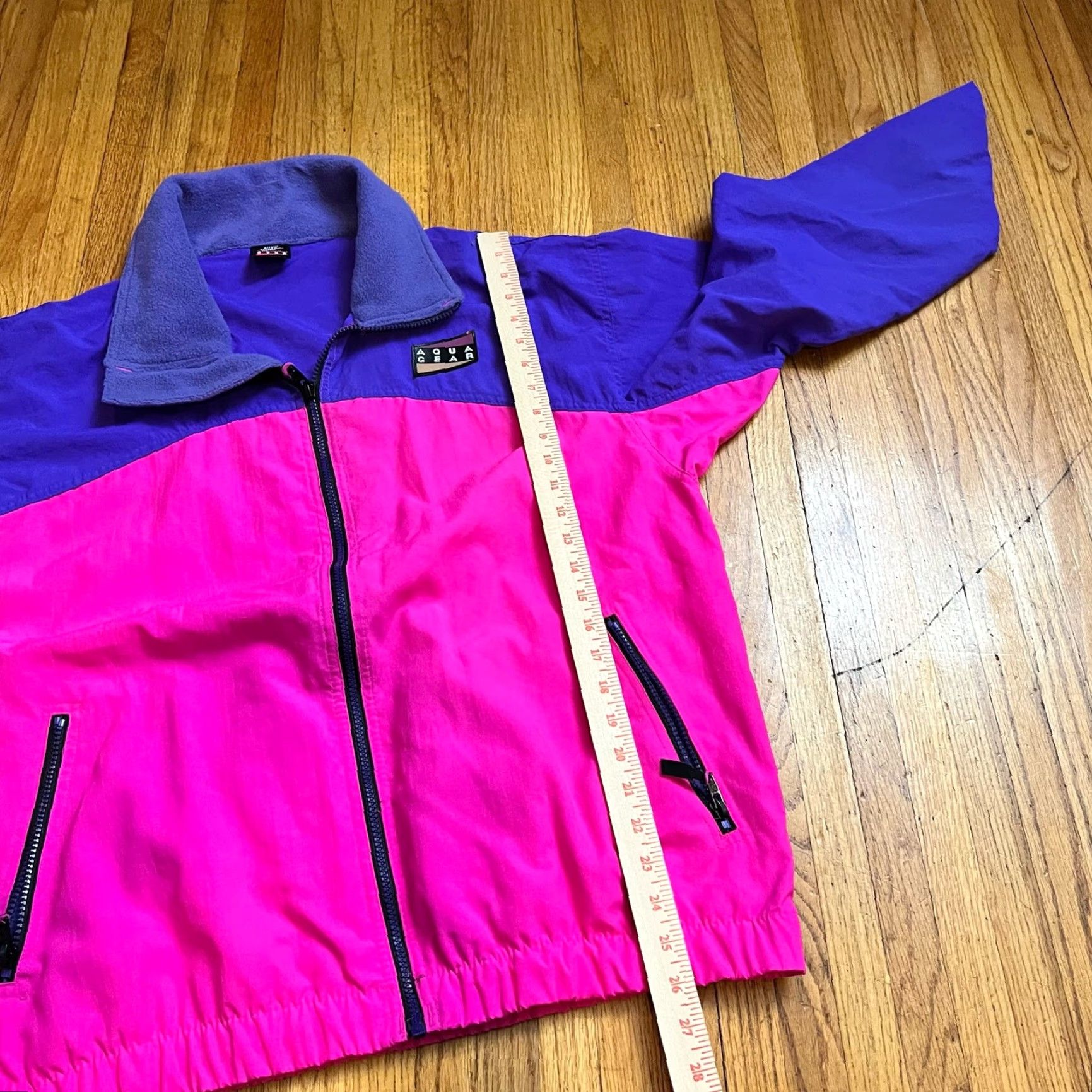 VINTAGE Nike Aqua Gear Windbreaker Jacket 90s Pink Purple Zip 
